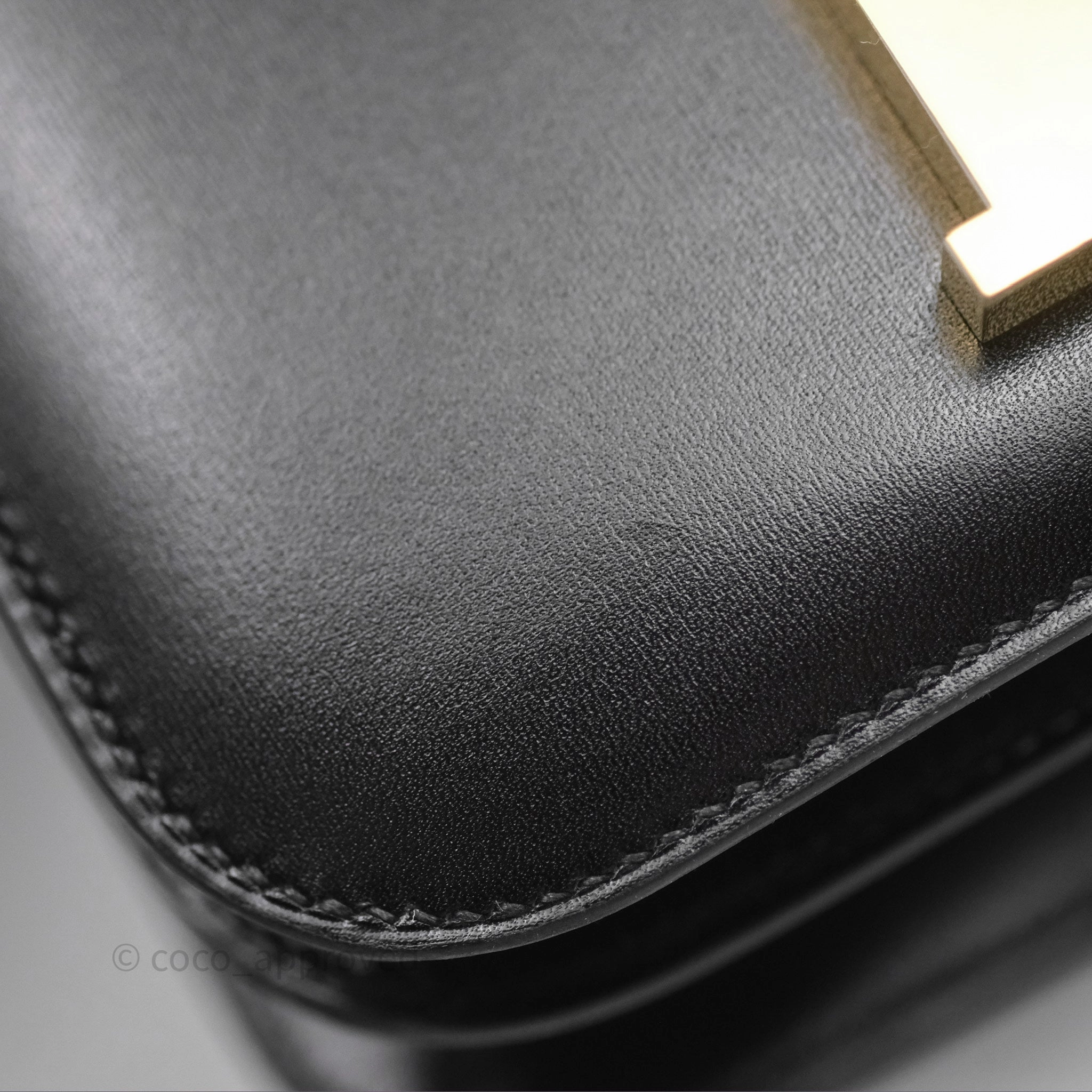 - DM/Email To Purchase - Herms Constance Mini 18cm Mirror Black Noir 89 Box Leather Gold Hardware