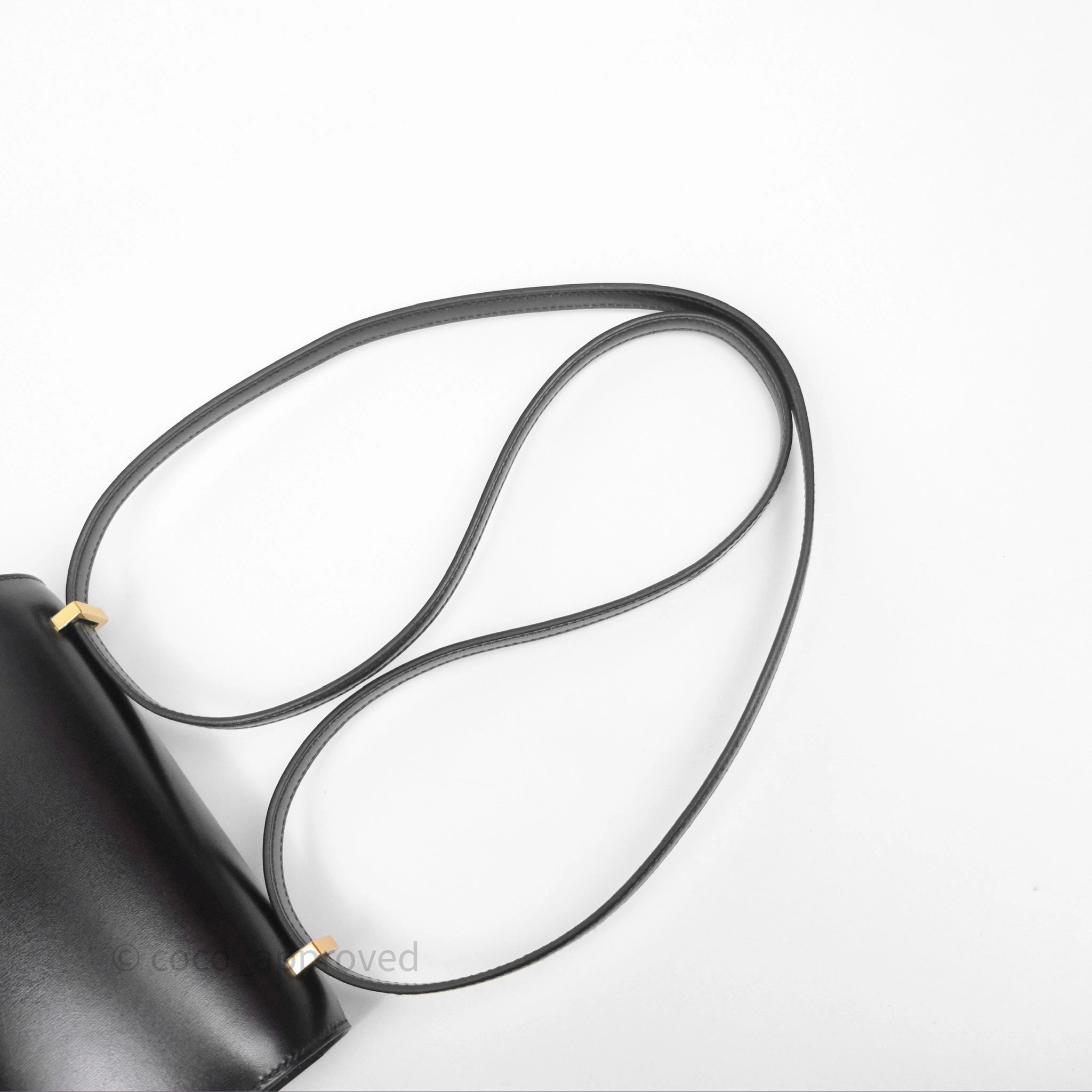 - DM/Email To Purchase - Herms Constance Mini 18cm Mirror Black Noir 89 Box Leather Gold Hardware