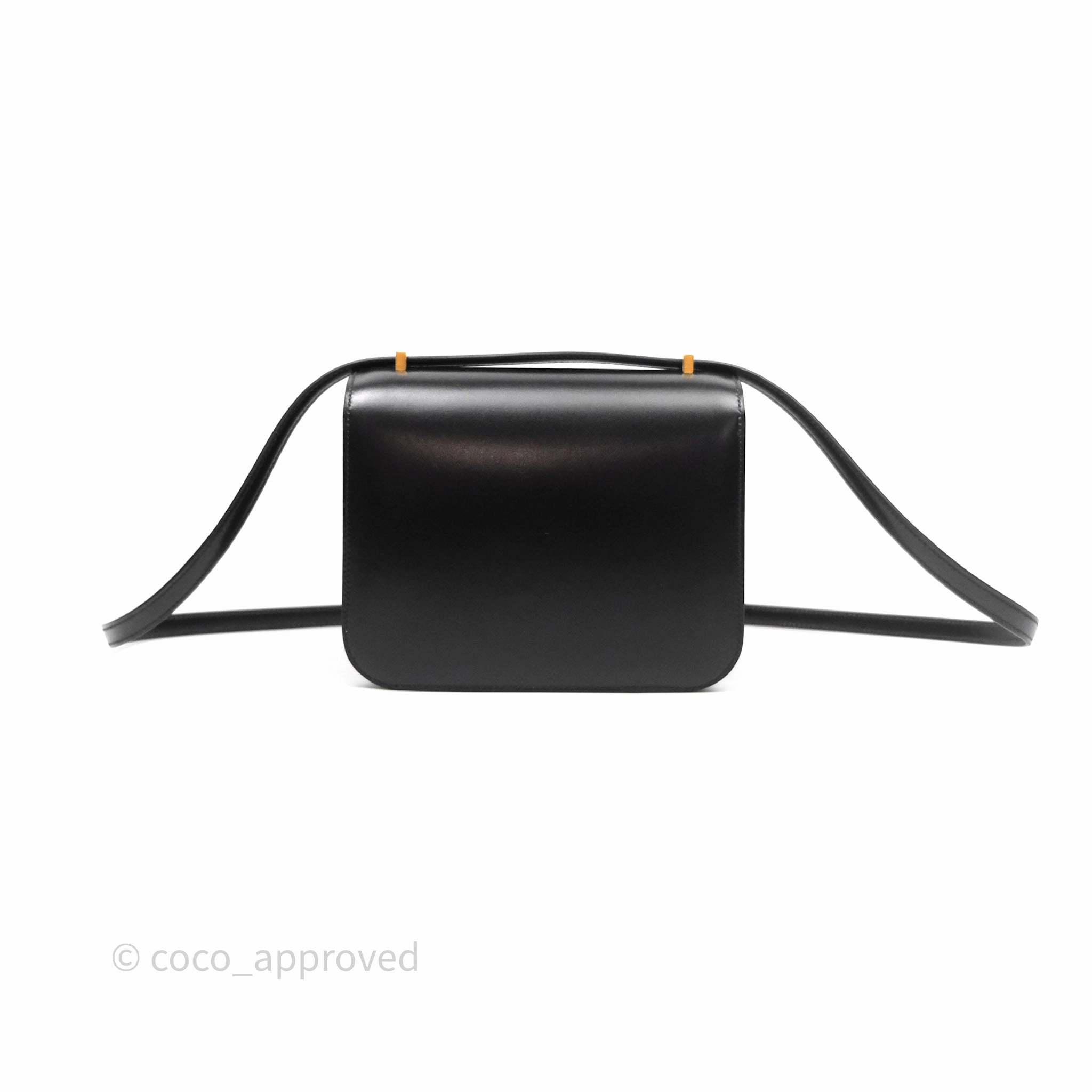 - DM/Email To Purchase - Herms Constance Mini 18cm Mirror Black Noir 89 Box Leather Gold Hardware