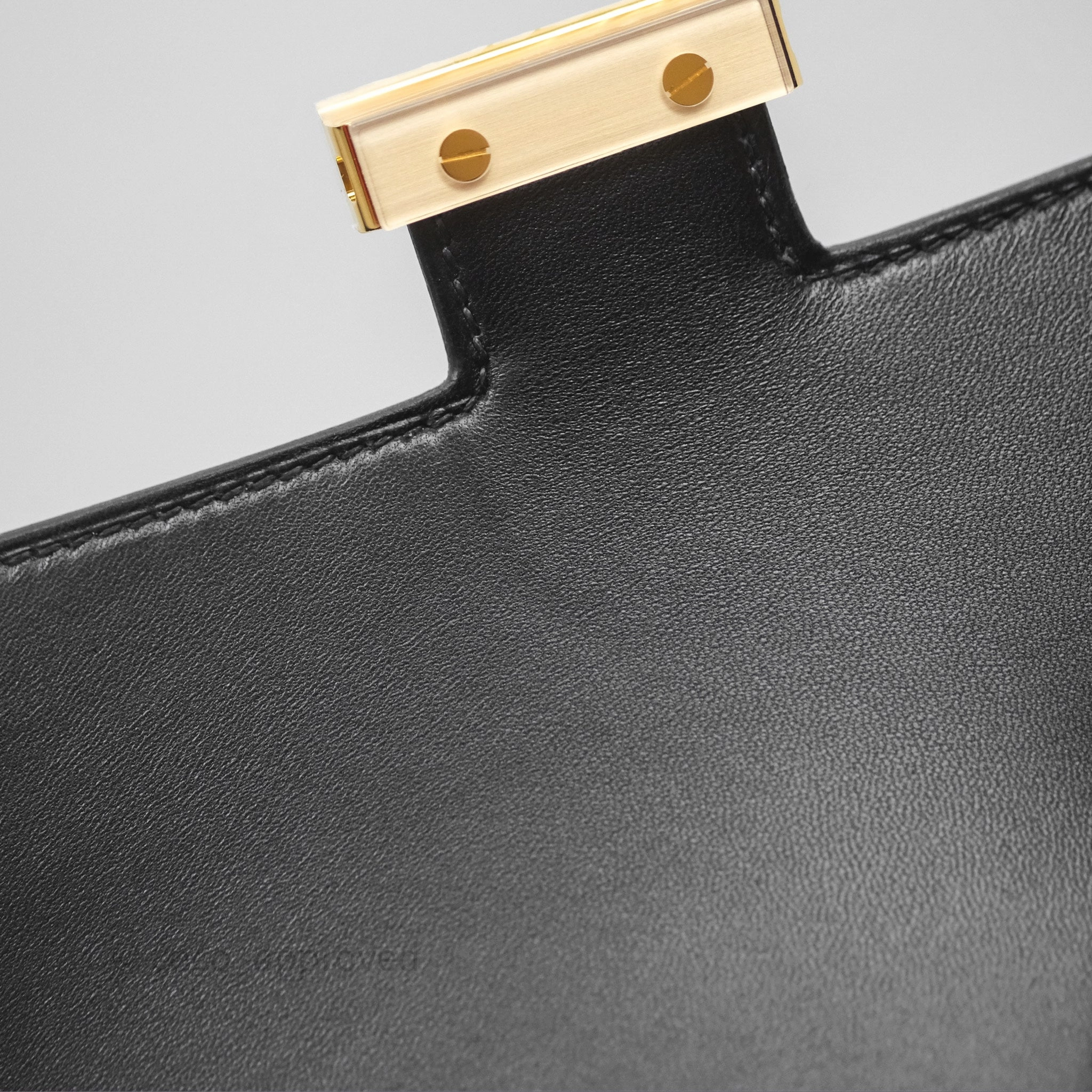 - DM/Email To Purchase - Herms Constance Mini 18cm Mirror Black Noir 89 Box Leather Gold Hardware
