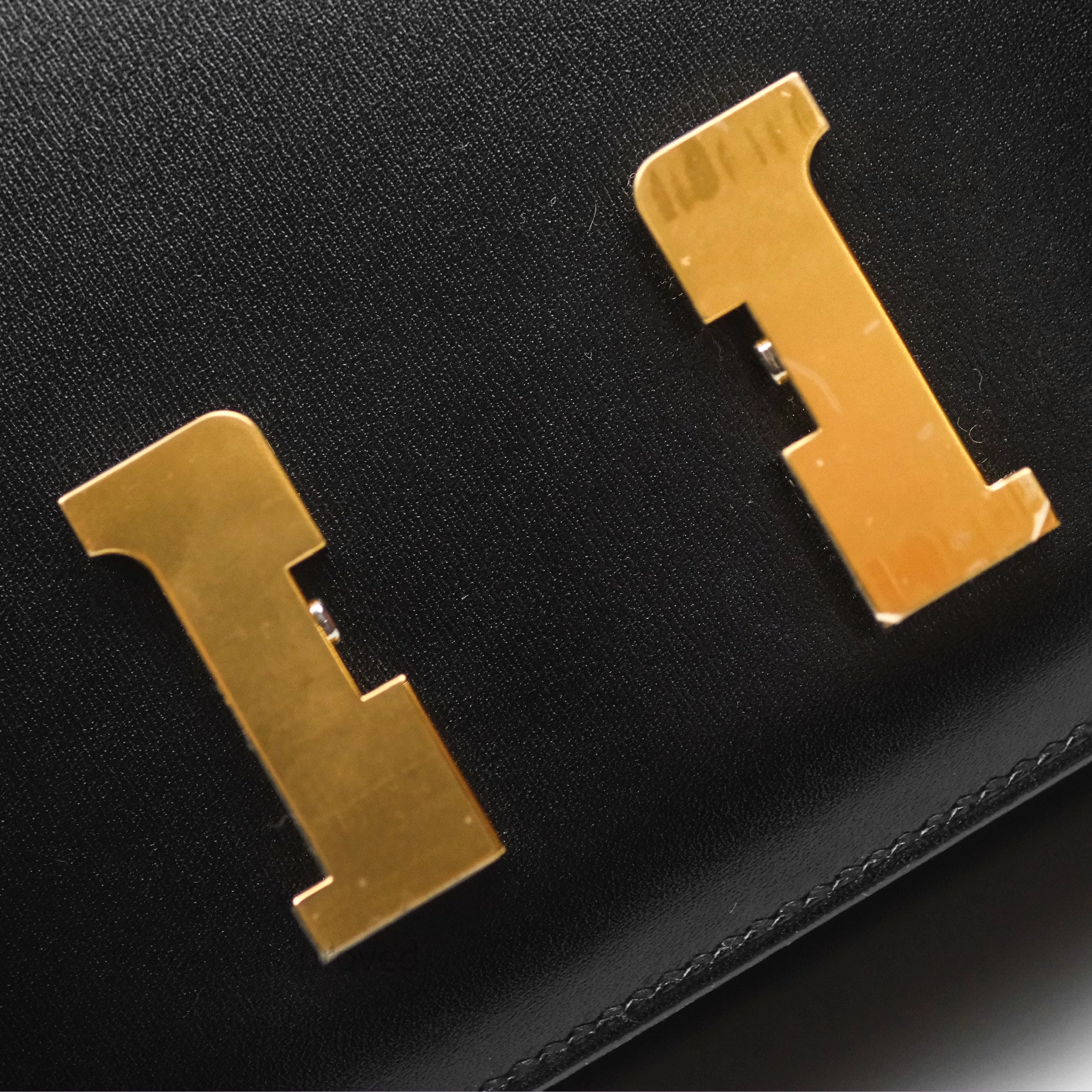 - DM/Email To Purchase - Herms Constance Mini 18cm Mirror Black Noir 89 Box Leather Gold Hardware