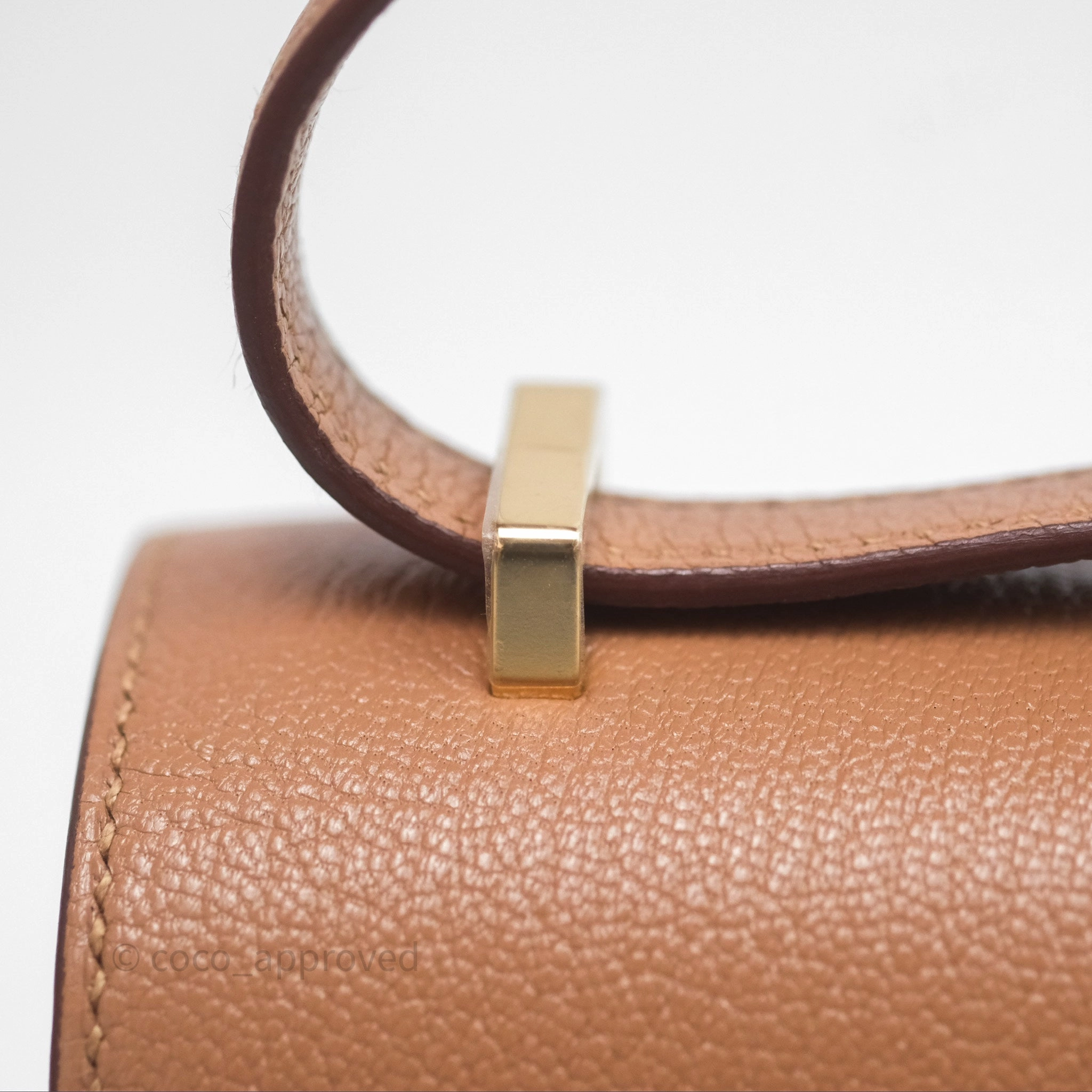 - DM/Email To Purchase - Herms Constance Mini Quebracho Chevre Gold Hardware