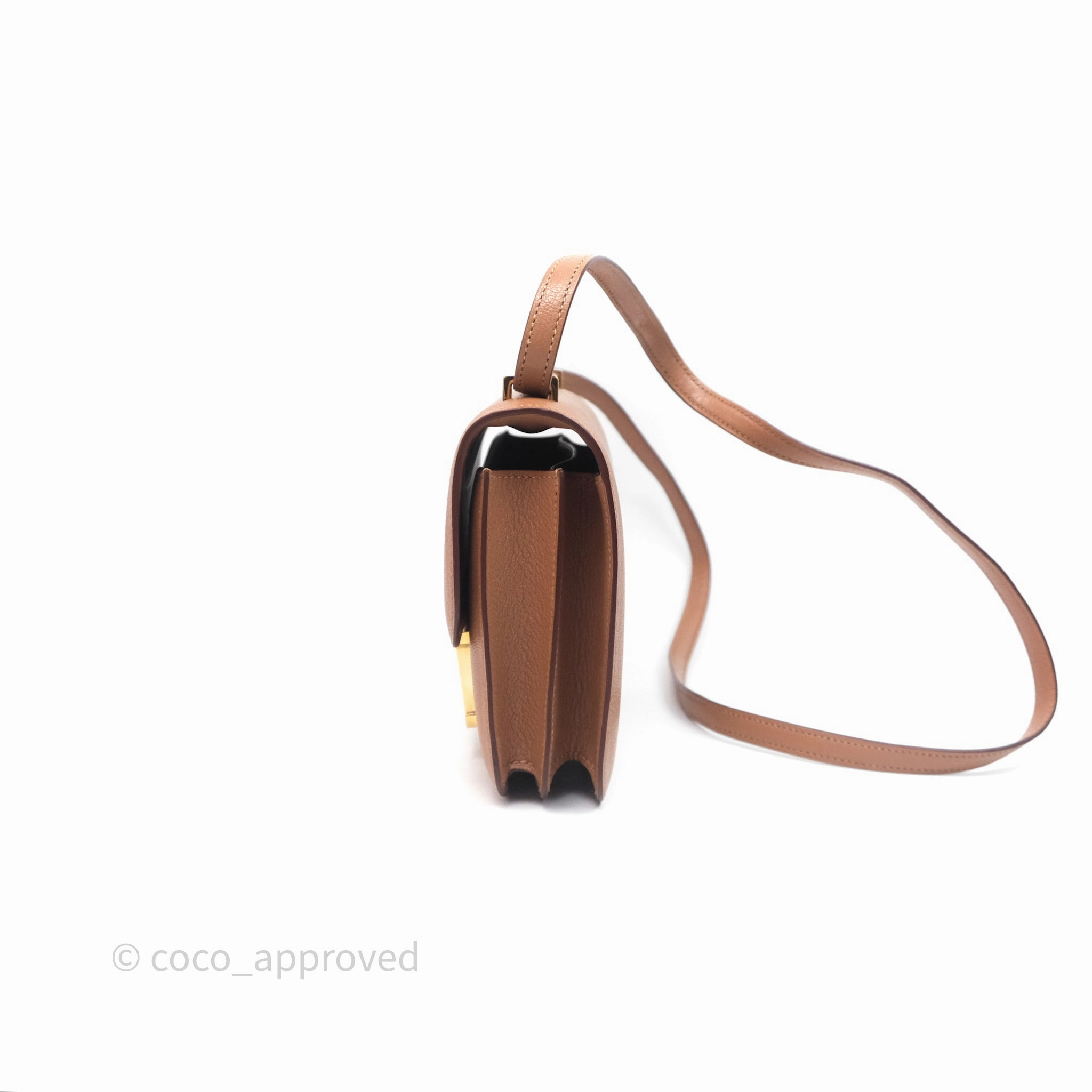- DM/Email To Purchase - Herms Constance Mini Quebracho Chevre Gold Hardware
