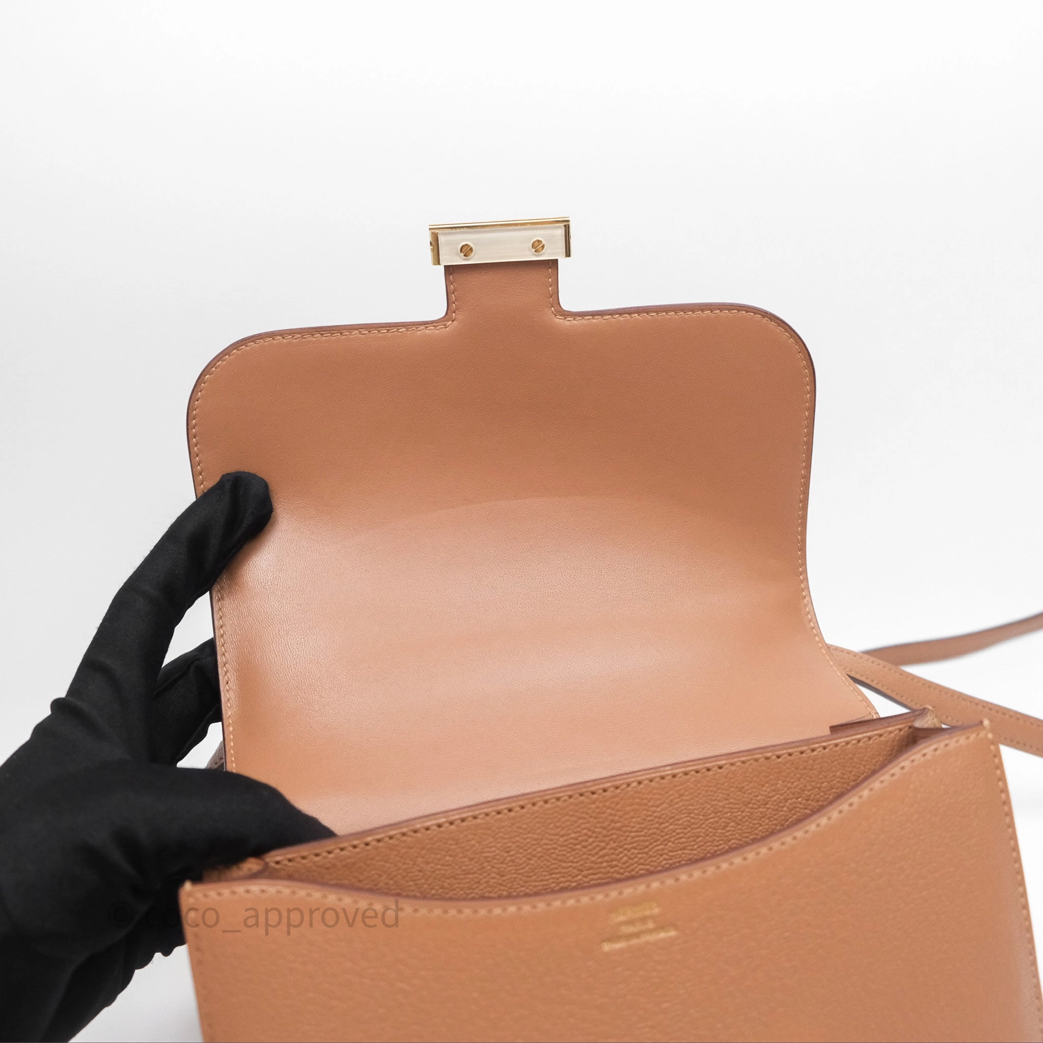 - DM/Email To Purchase - Herms Constance Mini Quebracho Chevre Gold Hardware