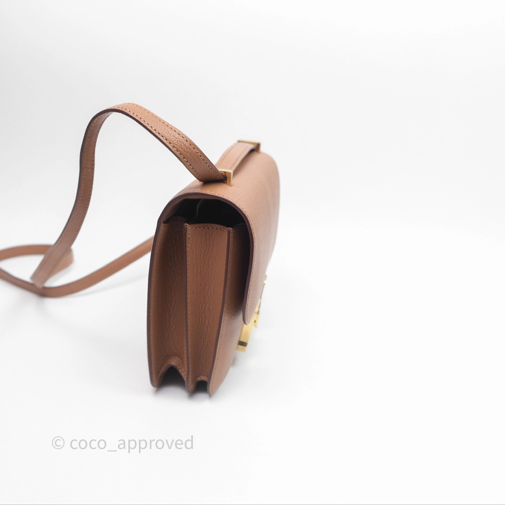- DM/Email To Purchase - Herms Constance Mini Quebracho Chevre Gold Hardware