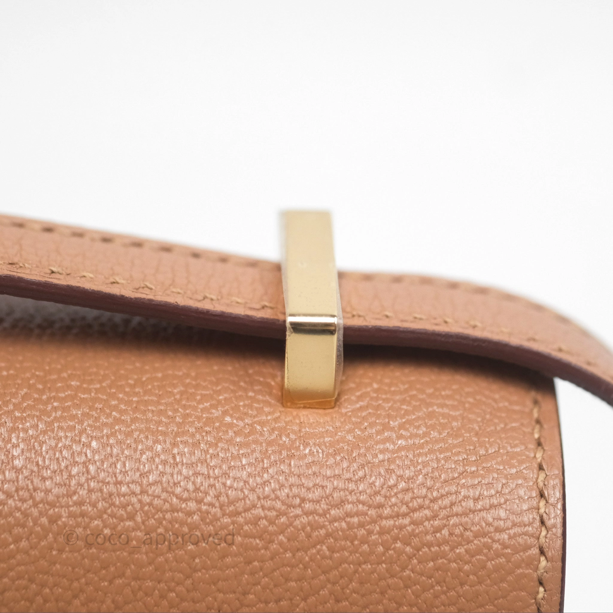 - DM/Email To Purchase - Herms Constance Mini Quebracho Chevre Gold Hardware