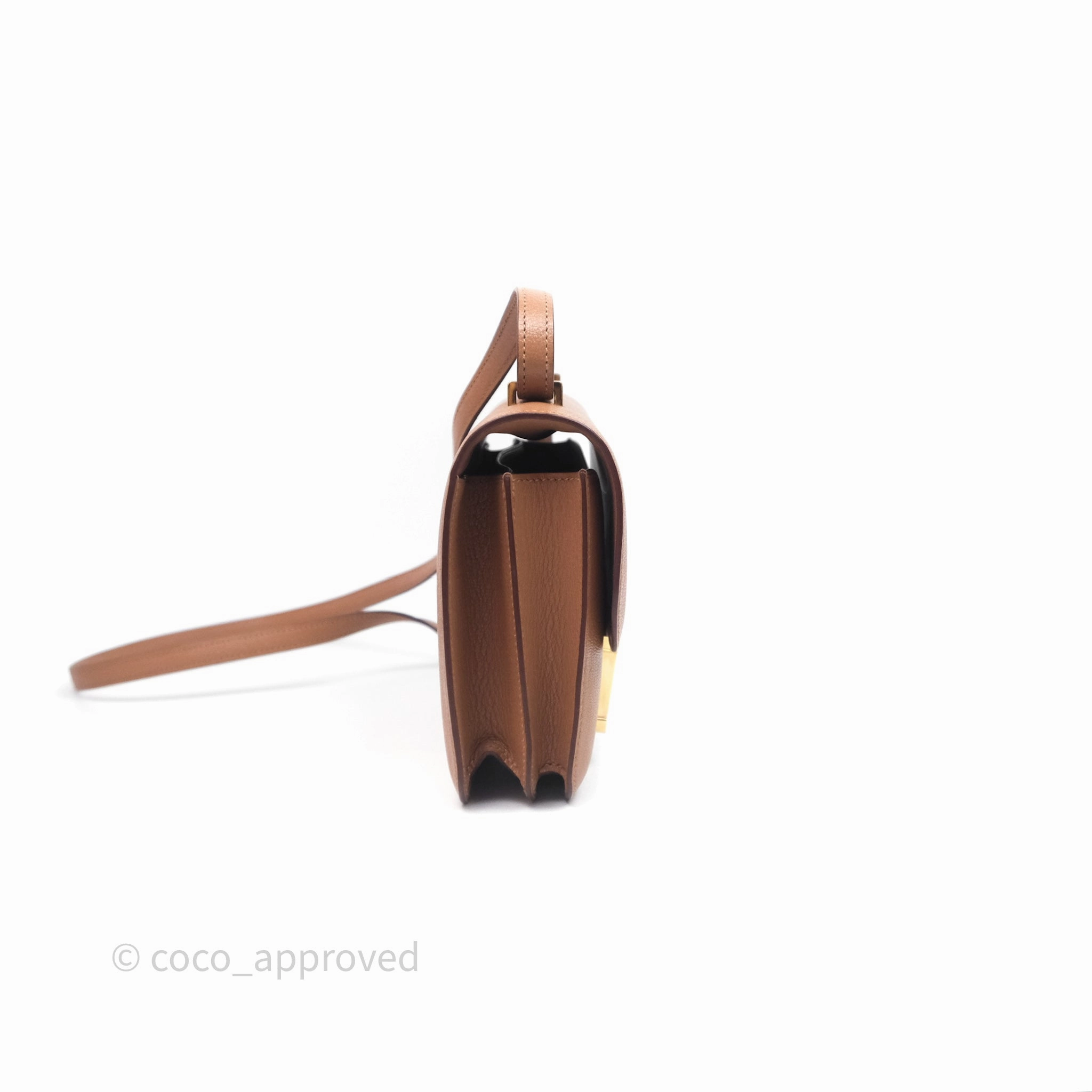 - DM/Email To Purchase - Herms Constance Mini Quebracho Chevre Gold Hardware