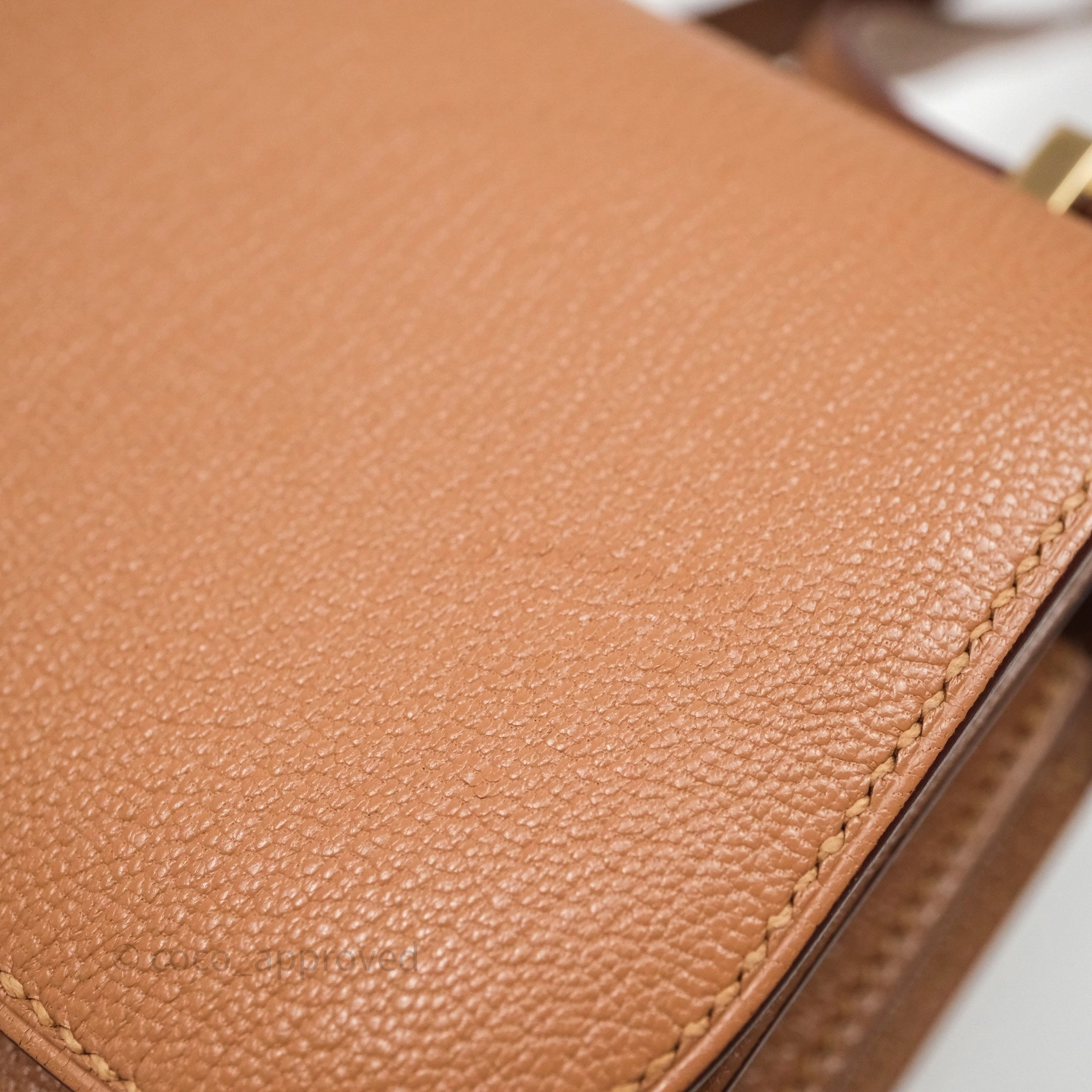 - DM/Email To Purchase - Herms Constance Mini Quebracho Chevre Gold Hardware