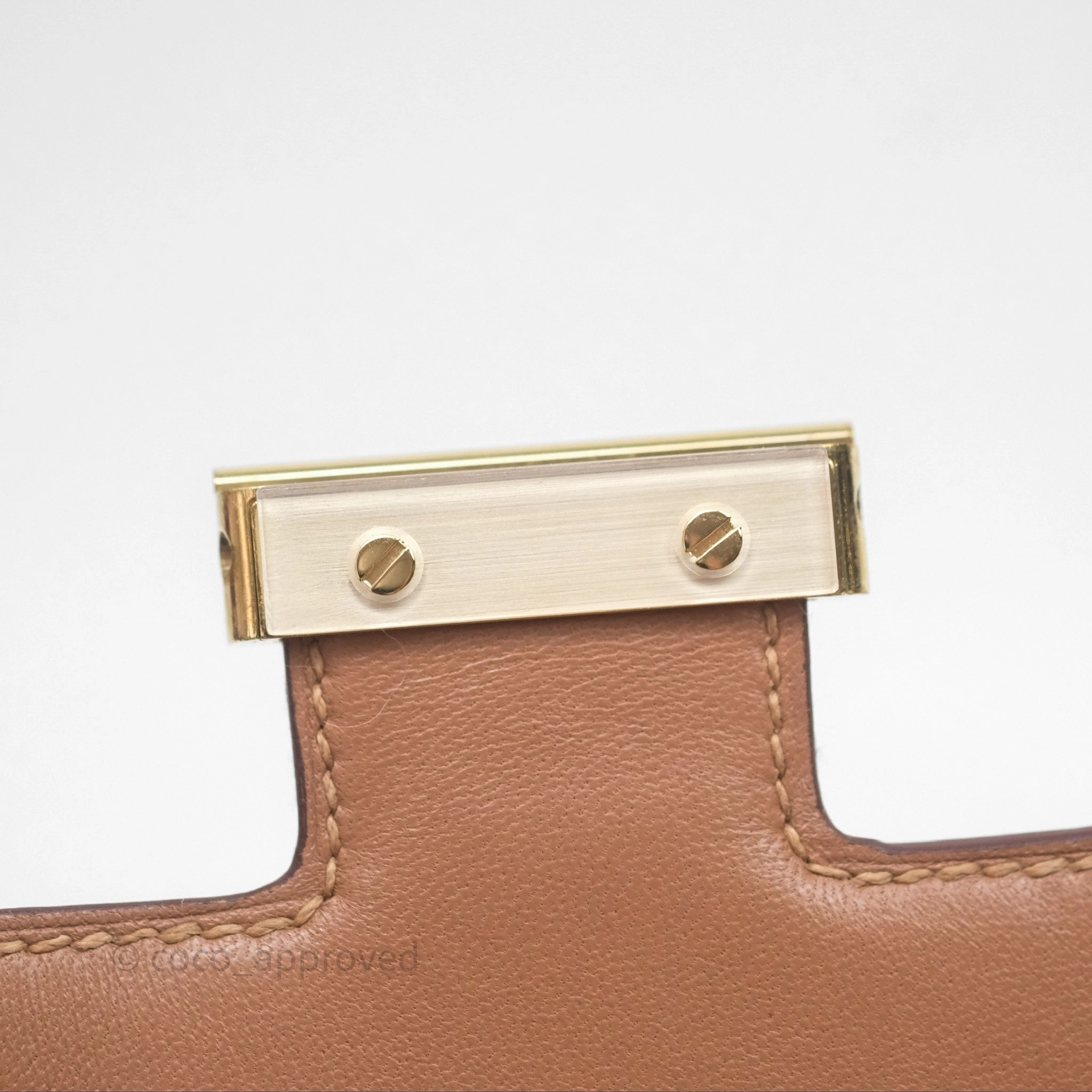- DM/Email To Purchase - Herms Constance Mini Quebracho Chevre Gold Hardware