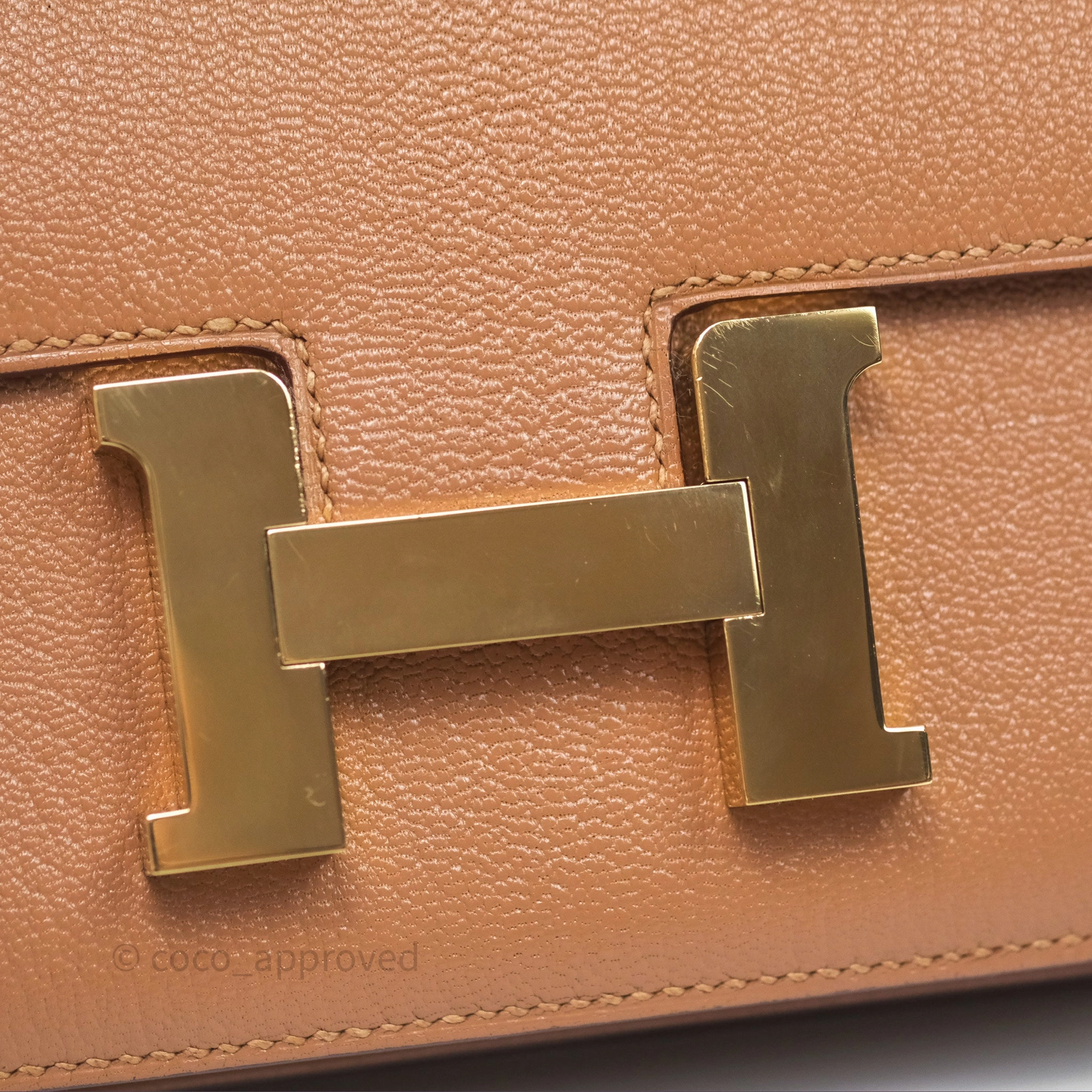 - DM/Email To Purchase - Herms Constance Mini Quebracho Chevre Gold Hardware