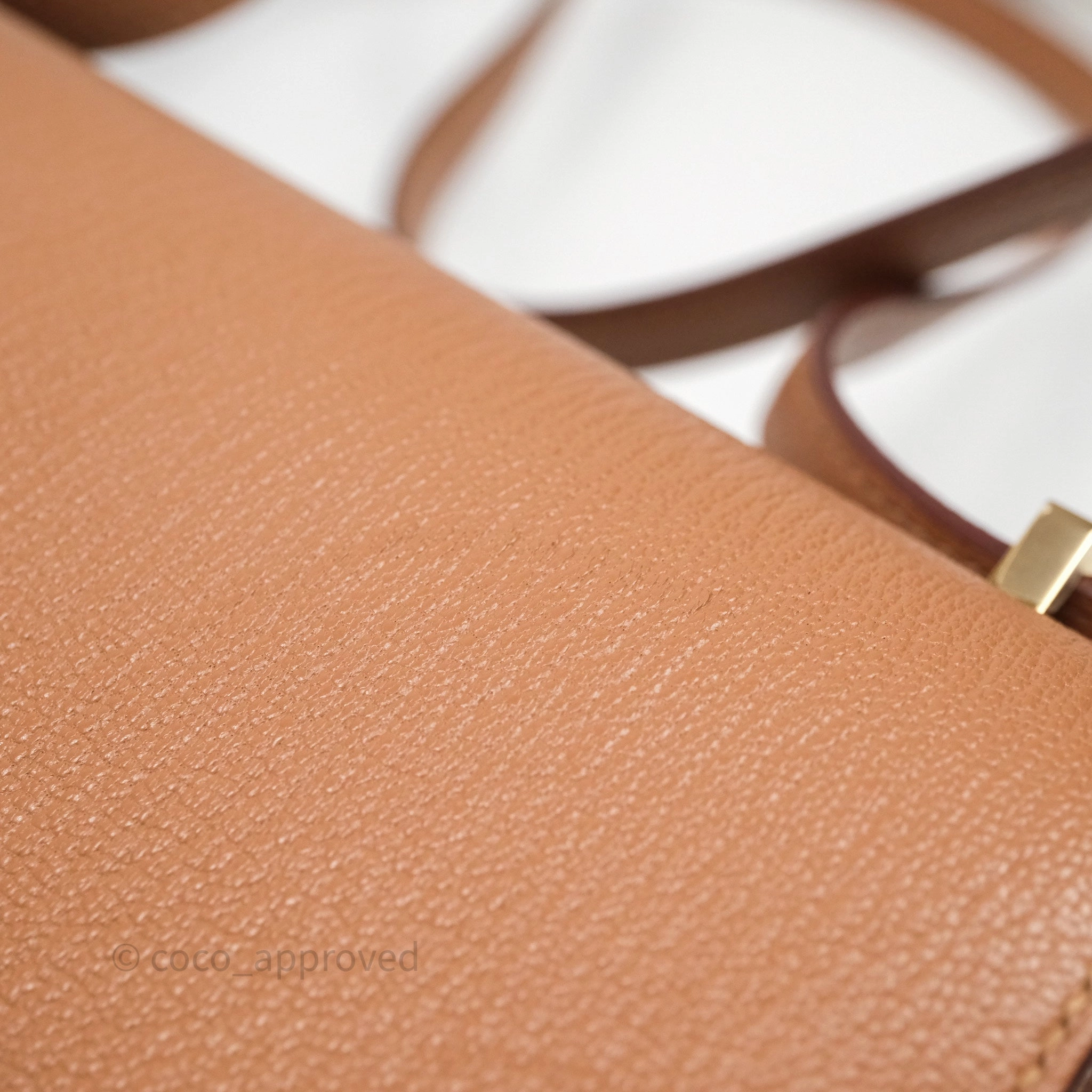 - DM/Email To Purchase - Herms Constance Mini Quebracho Chevre Gold Hardware