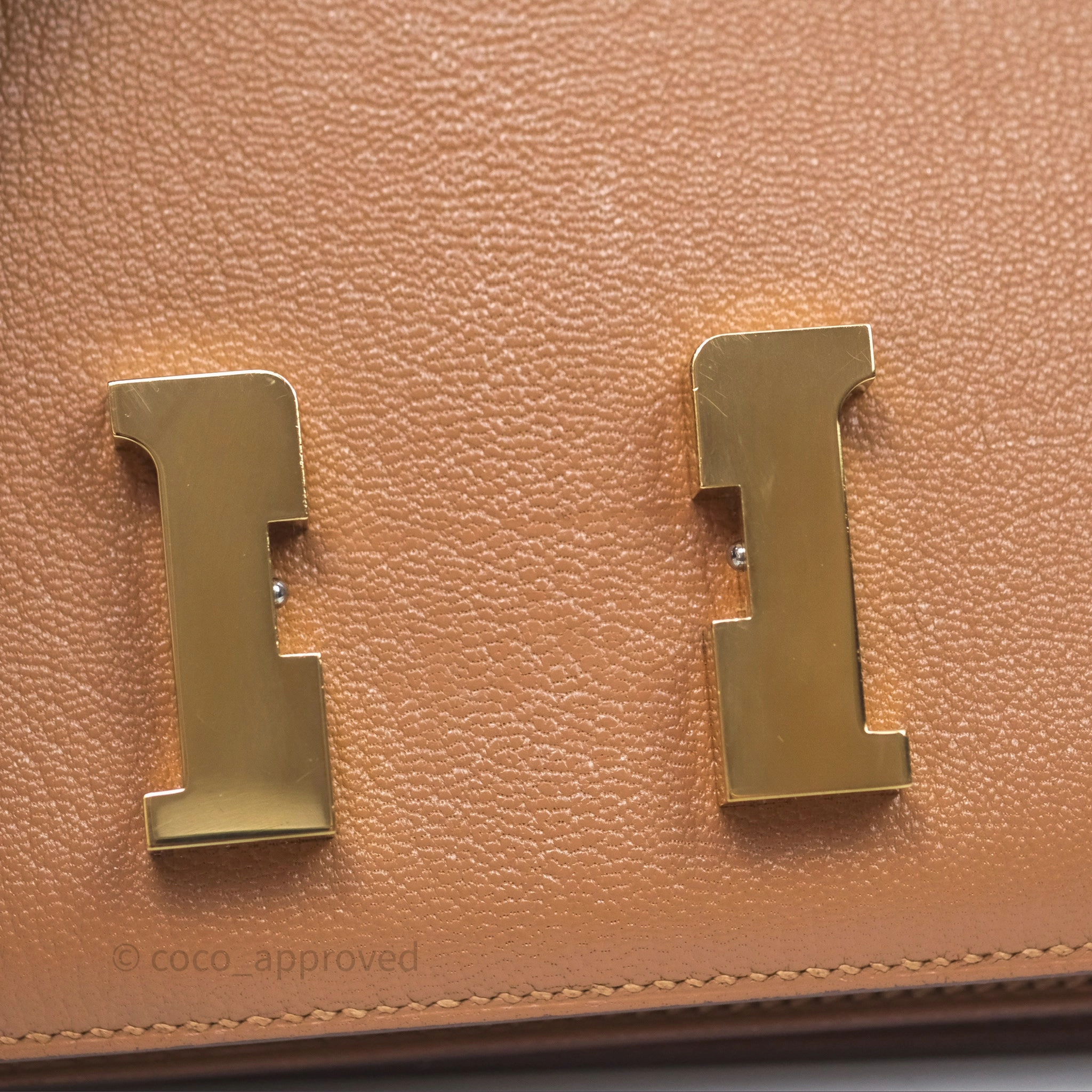 - DM/Email To Purchase - Herms Constance Mini Quebracho Chevre Gold Hardware
