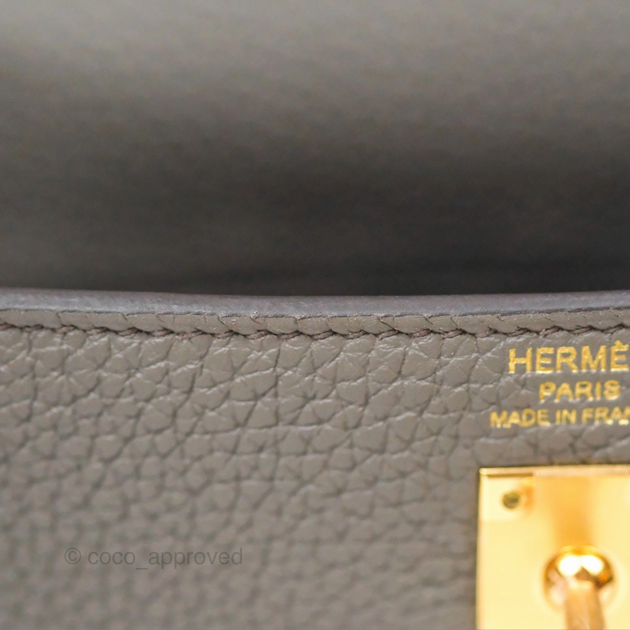 - DM/Email To Purchase - Herms Kelly 25 Retourne Gris Etain 8F Togo Gold Hardware