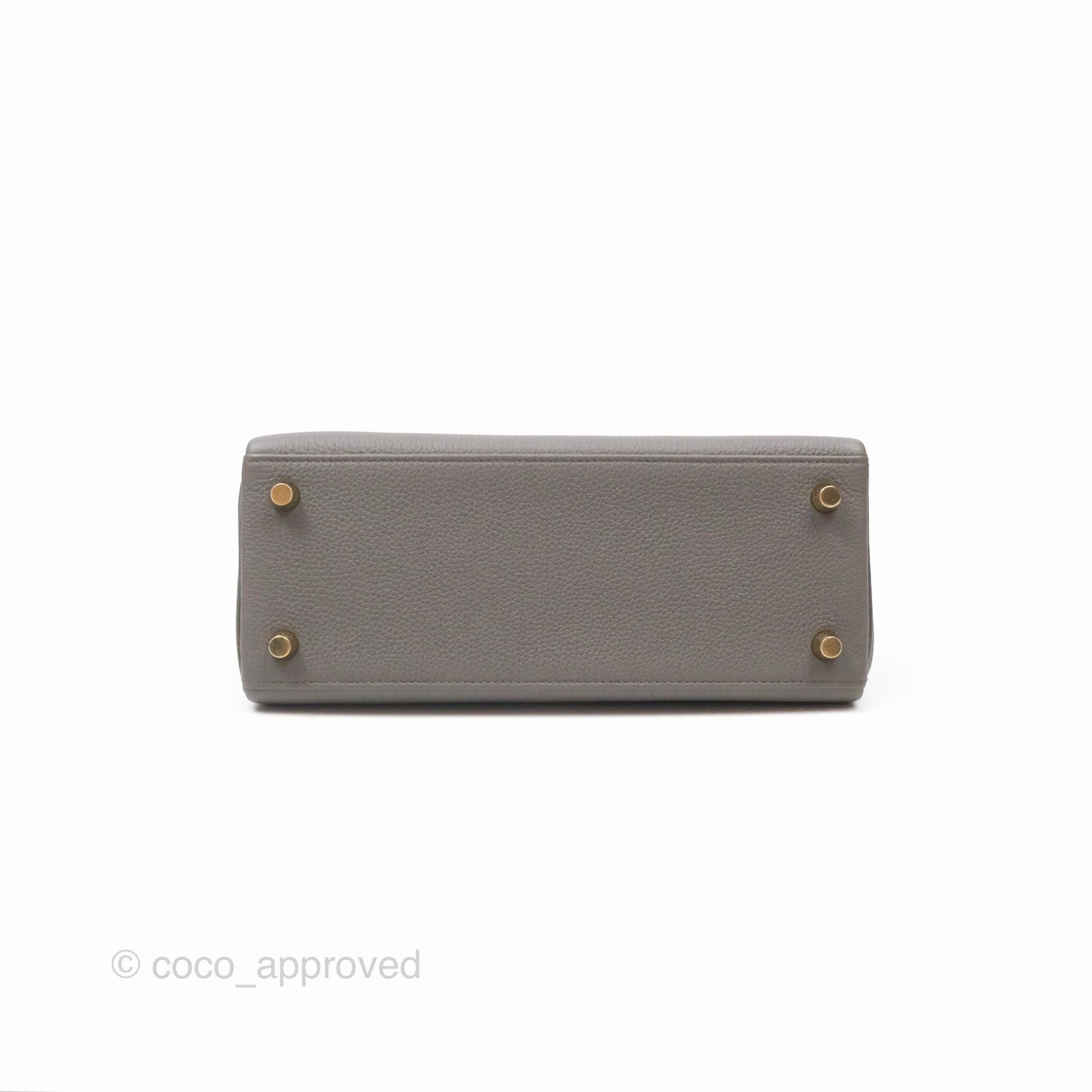 - DM/Email To Purchase - Herms Kelly 25 Retourne Gris Etain 8F Togo Gold Hardware