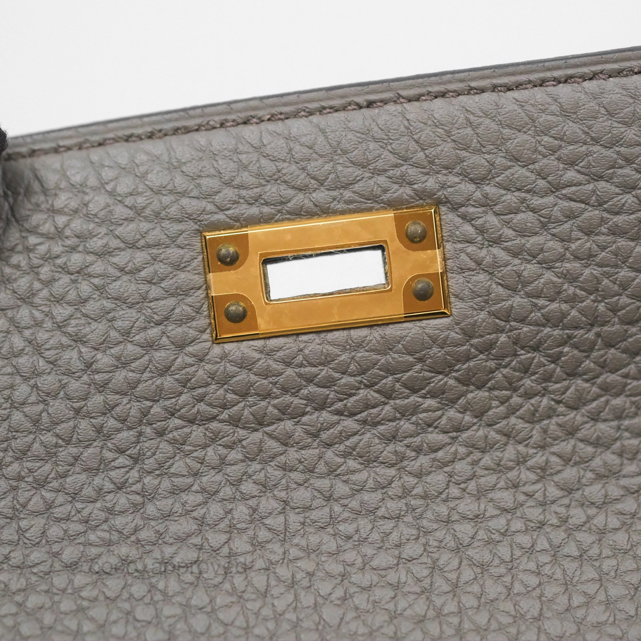 - DM/Email To Purchase - Herms Kelly 25 Retourne Gris Etain 8F Togo Gold Hardware