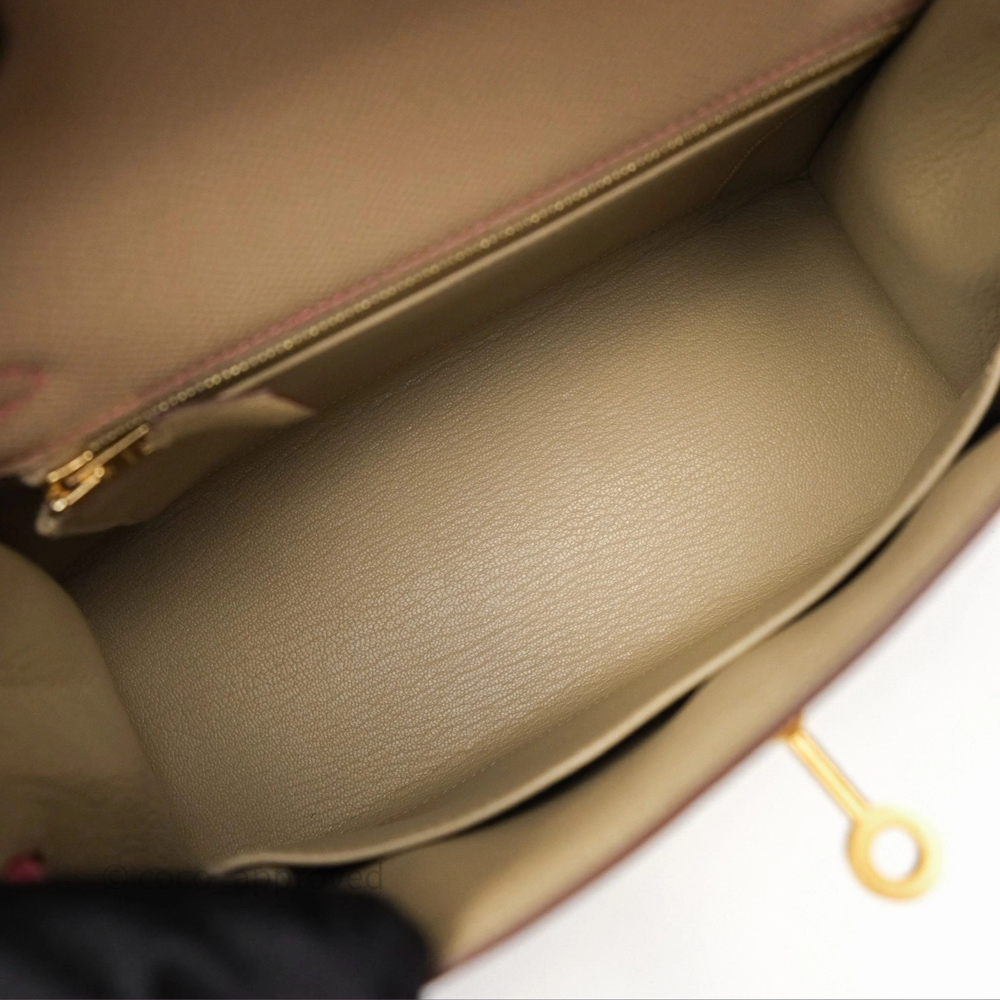 - DM/Email To Purchase - Herms Kelly 25 Sellier Begie/Pink Epsom Gold Hardware