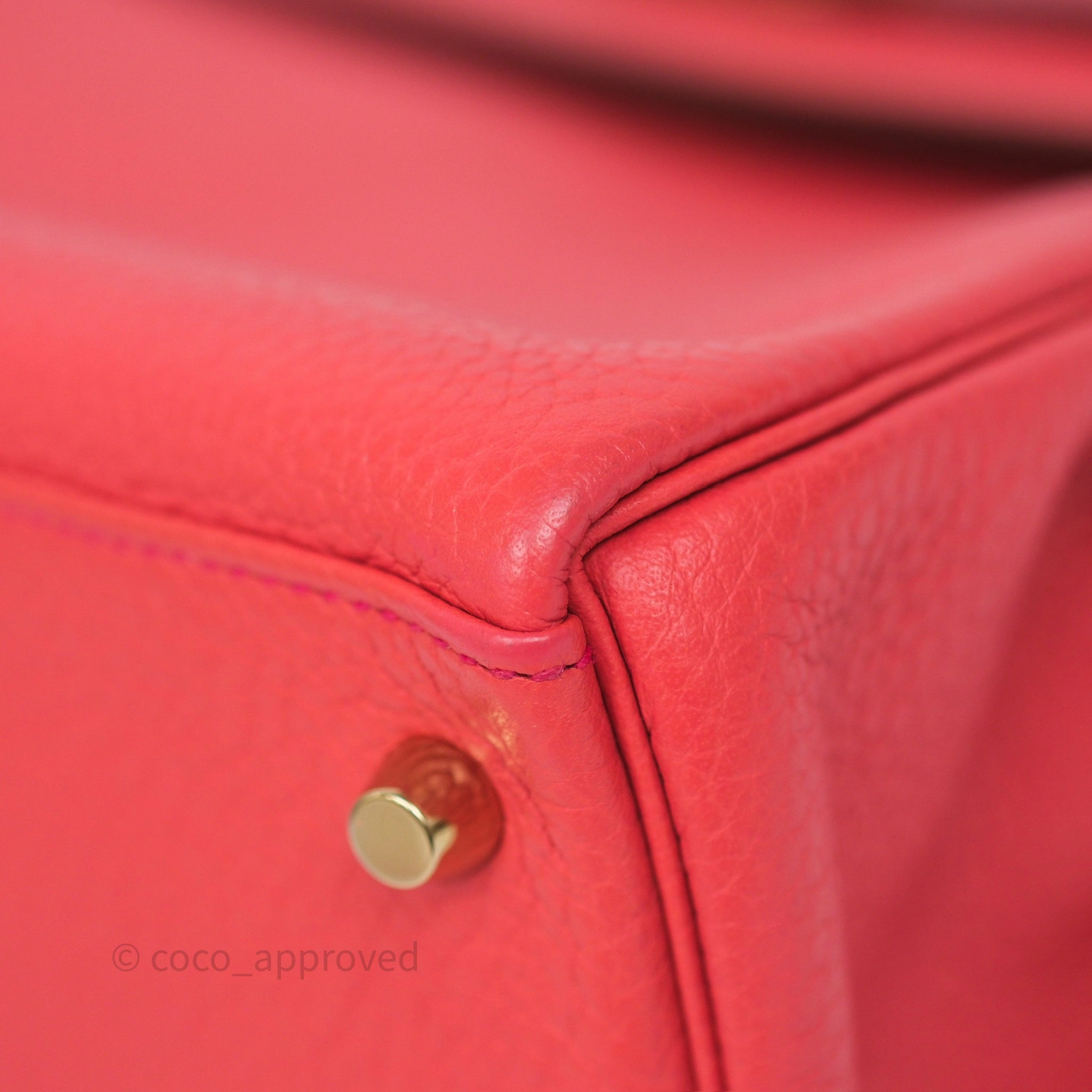 - DM/Email To Purchase - Herms Kelly 28 Rose Jaipur Retourne Togo Gold Hardware