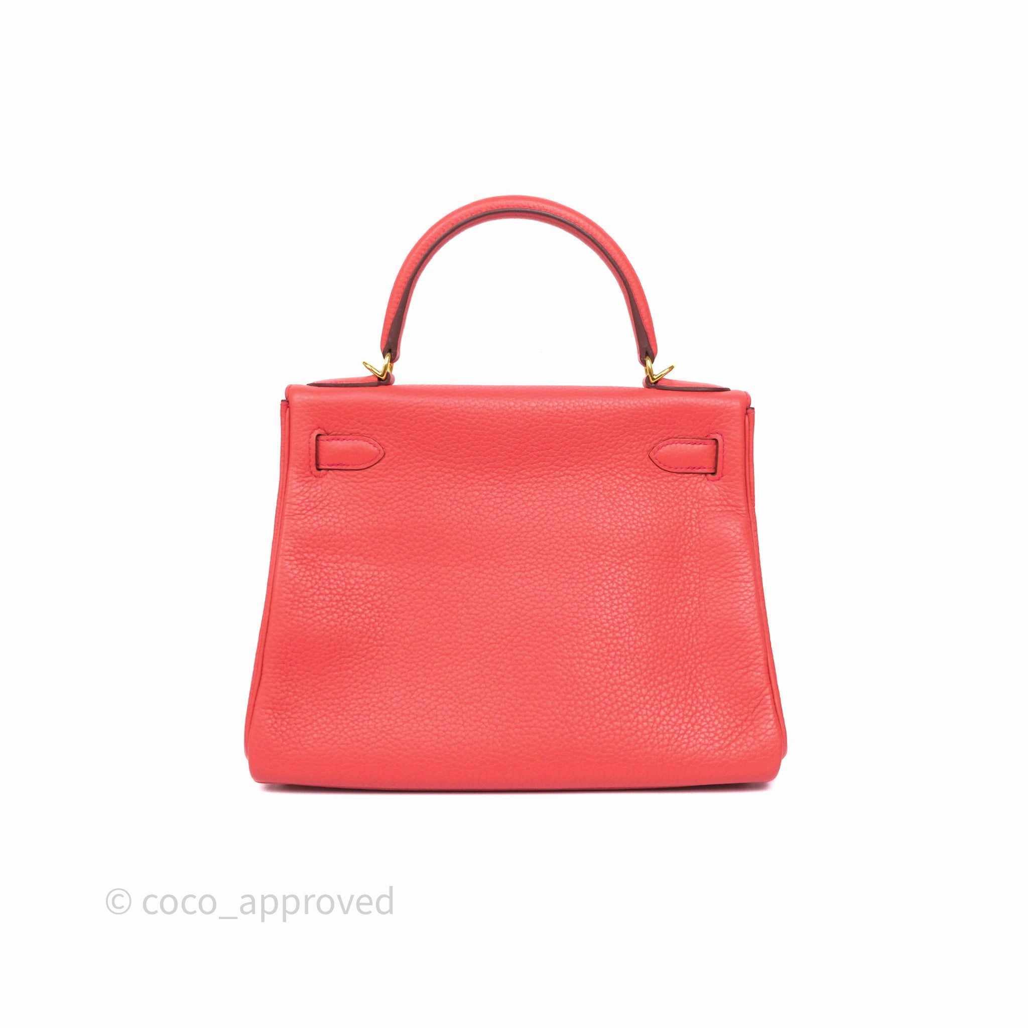 - DM/Email To Purchase - Herms Kelly 28 Rose Jaipur Retourne Togo Gold Hardware