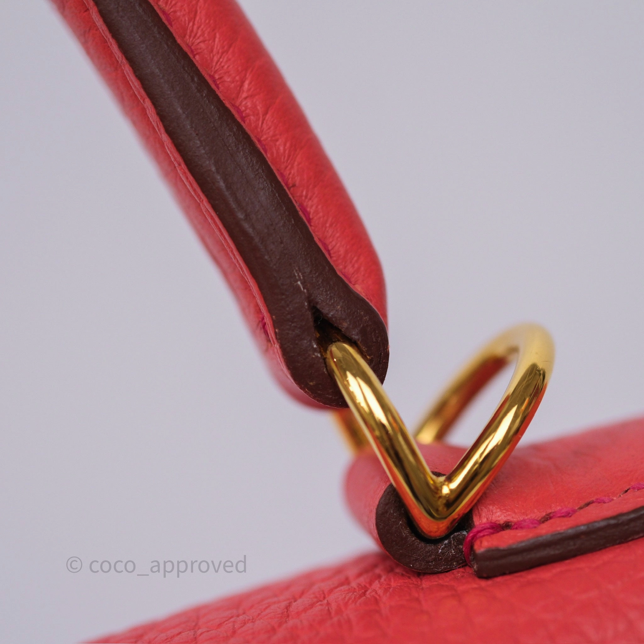 - DM/Email To Purchase - Herms Kelly 28 Rose Jaipur Retourne Togo Gold Hardware
