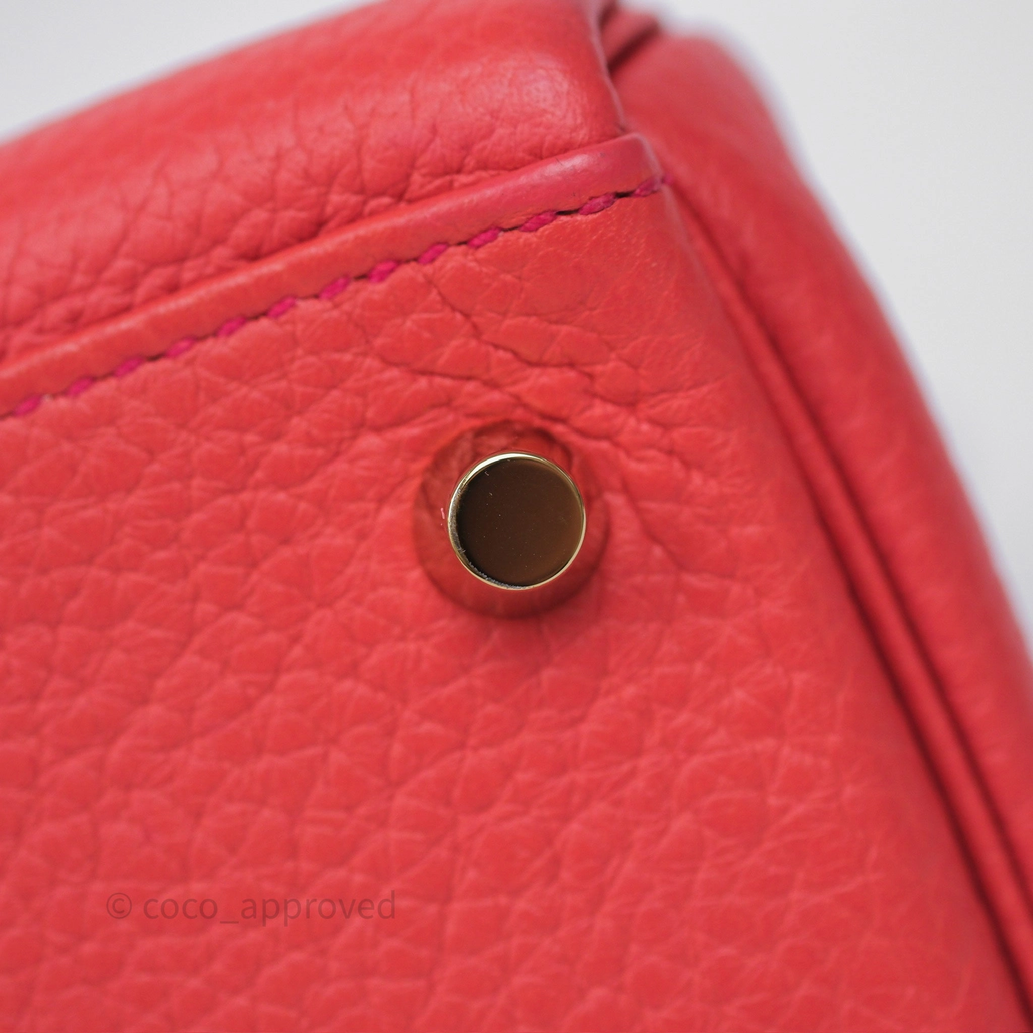 - DM/Email To Purchase - Herms Kelly 28 Rose Jaipur Retourne Togo Gold Hardware