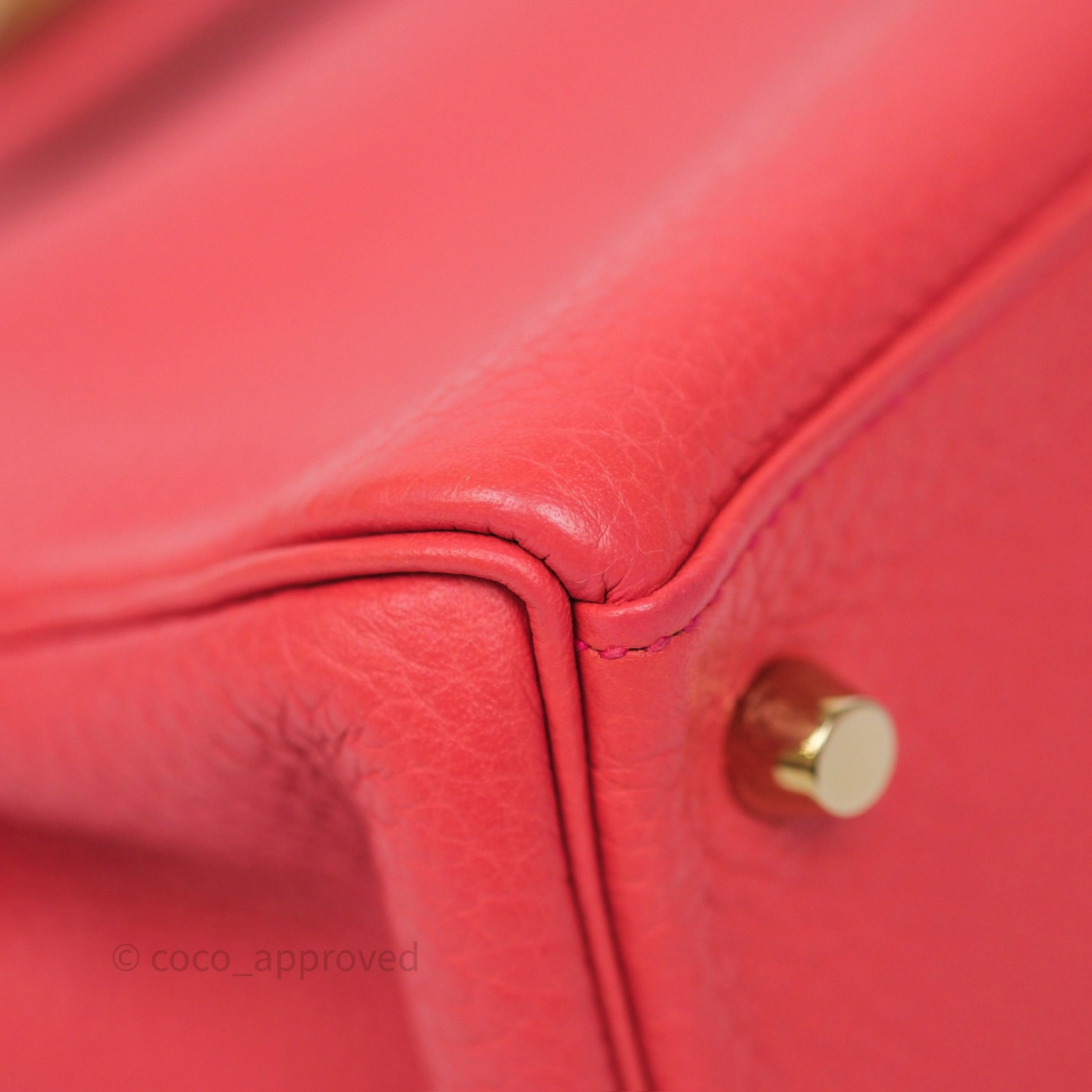 - DM/Email To Purchase - Herms Kelly 28 Rose Jaipur Retourne Togo Gold Hardware
