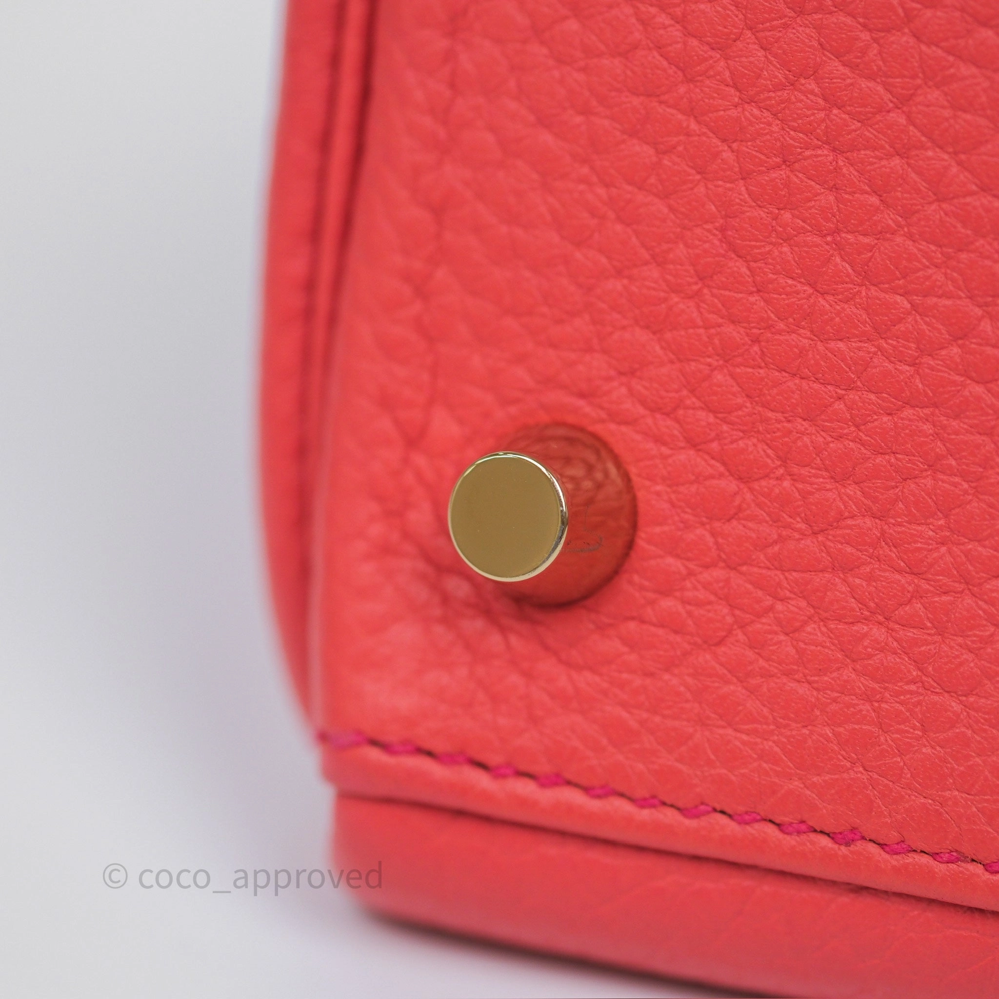 - DM/Email To Purchase - Herms Kelly 28 Rose Jaipur Retourne Togo Gold Hardware