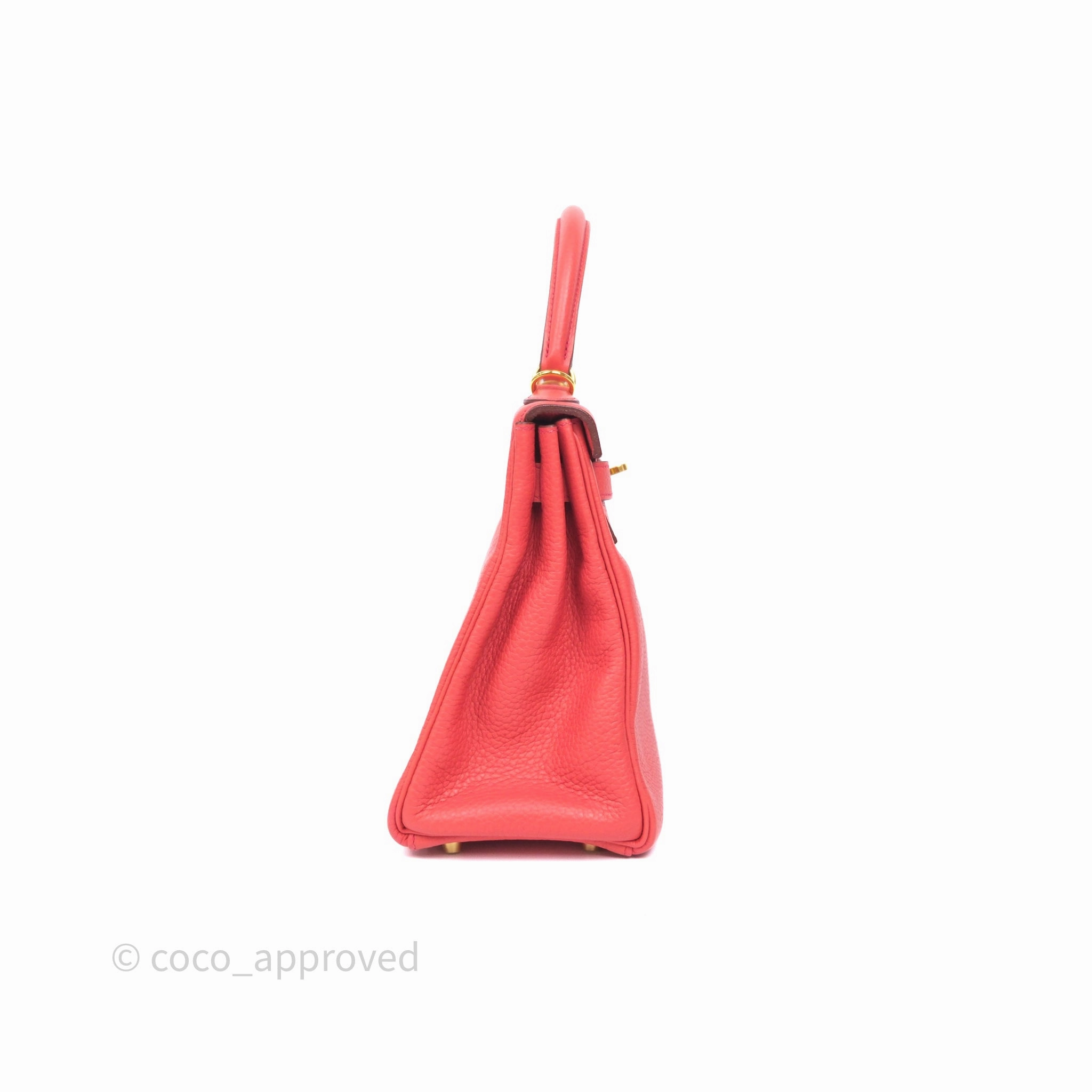 - DM/Email To Purchase - Herms Kelly 28 Rose Jaipur Retourne Togo Gold Hardware