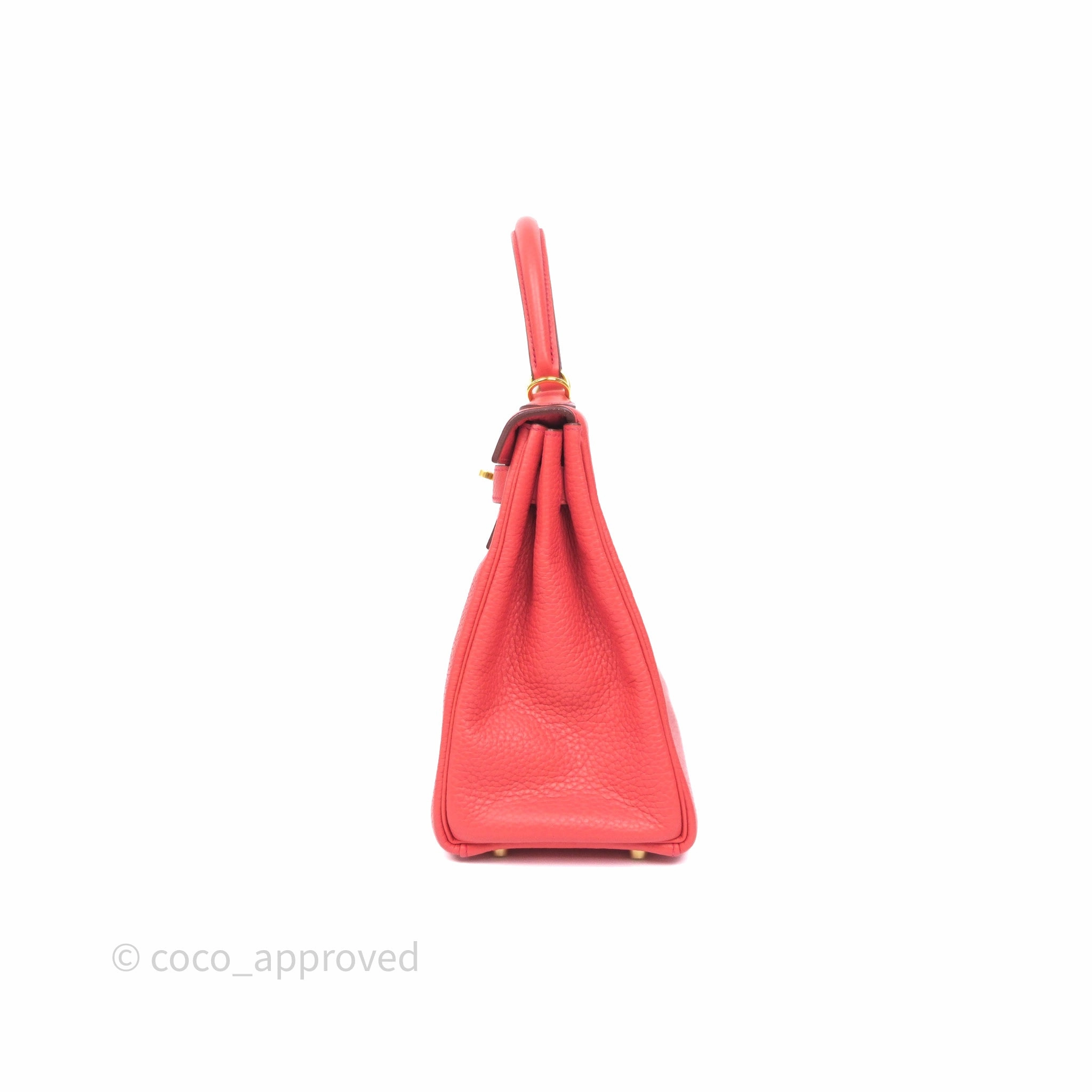 - DM/Email To Purchase - Herms Kelly 28 Rose Jaipur Retourne Togo Gold Hardware