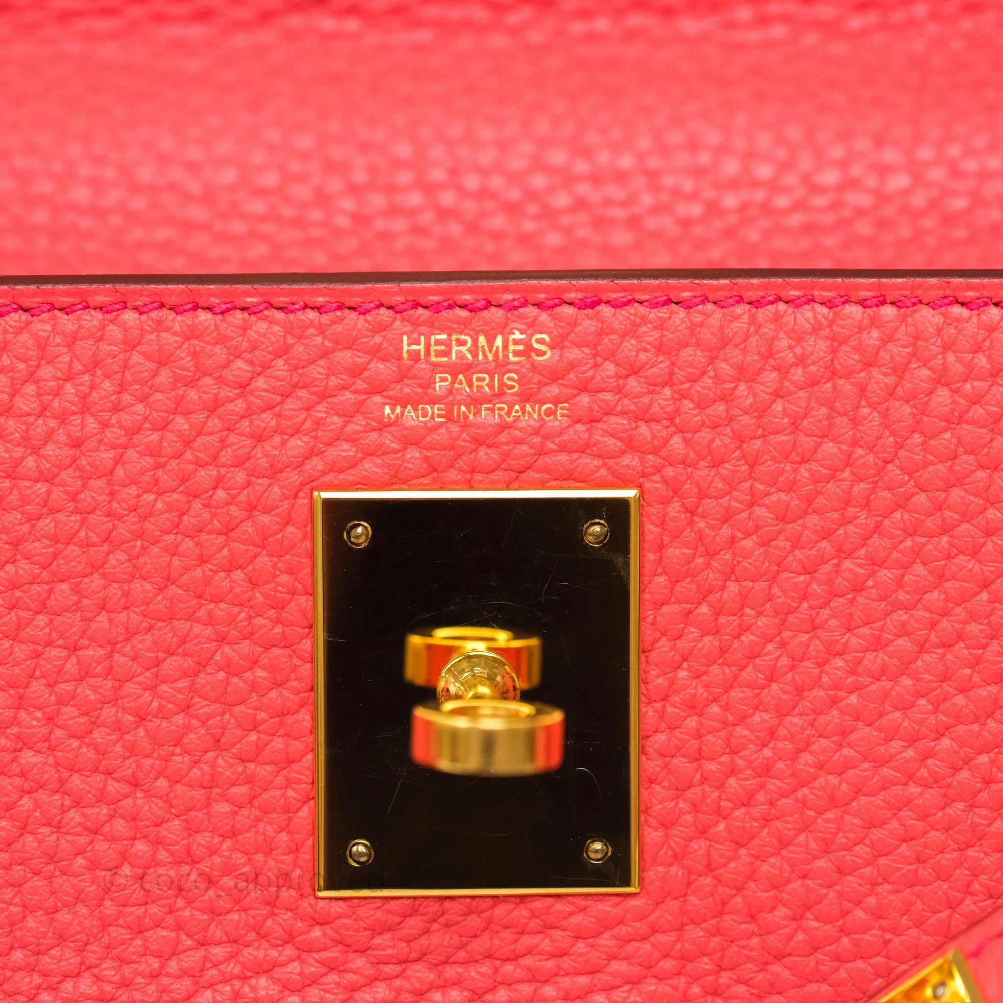 - DM/Email To Purchase - Herms Kelly 28 Rose Jaipur Retourne Togo Gold Hardware