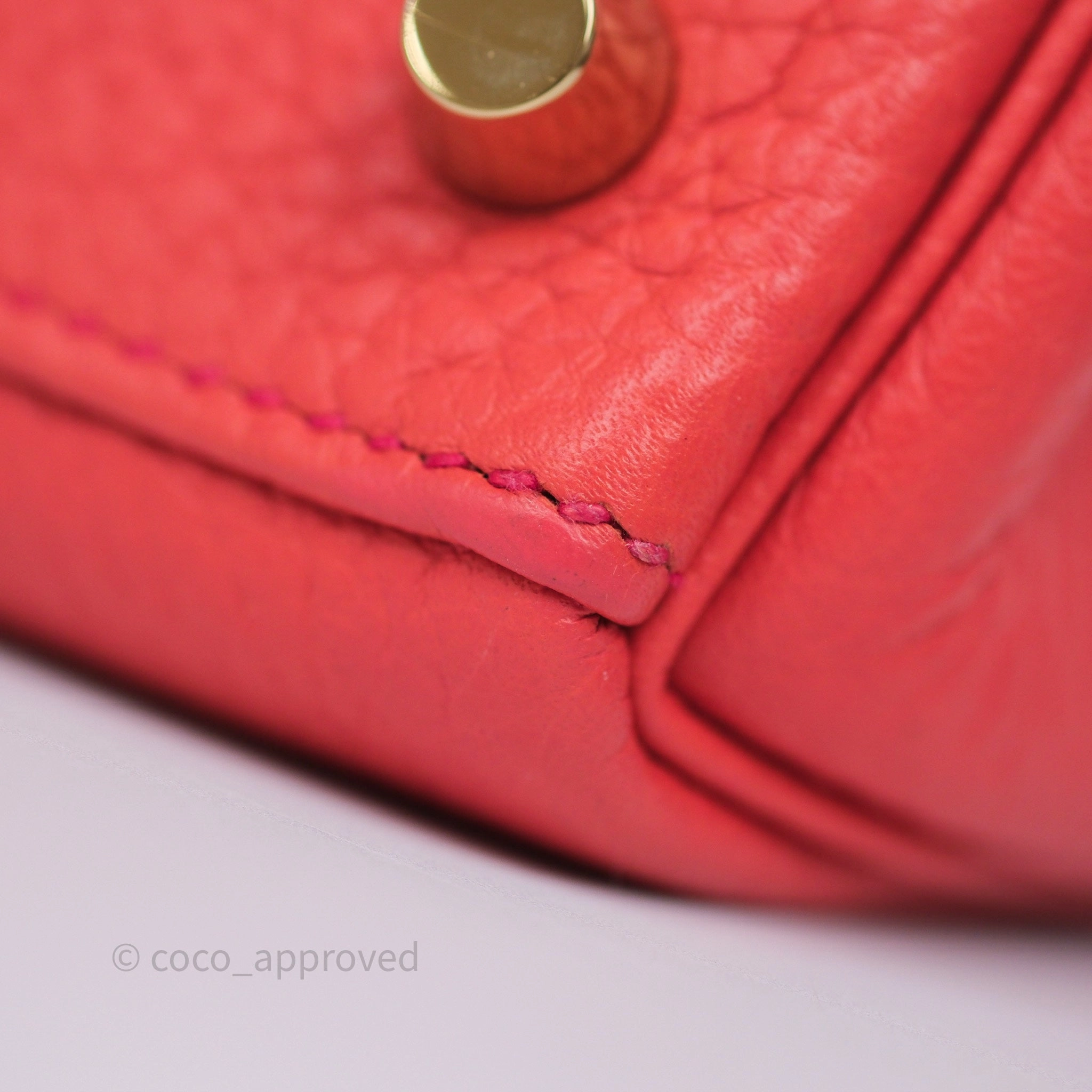 - DM/Email To Purchase - Herms Kelly 28 Rose Jaipur Retourne Togo Gold Hardware