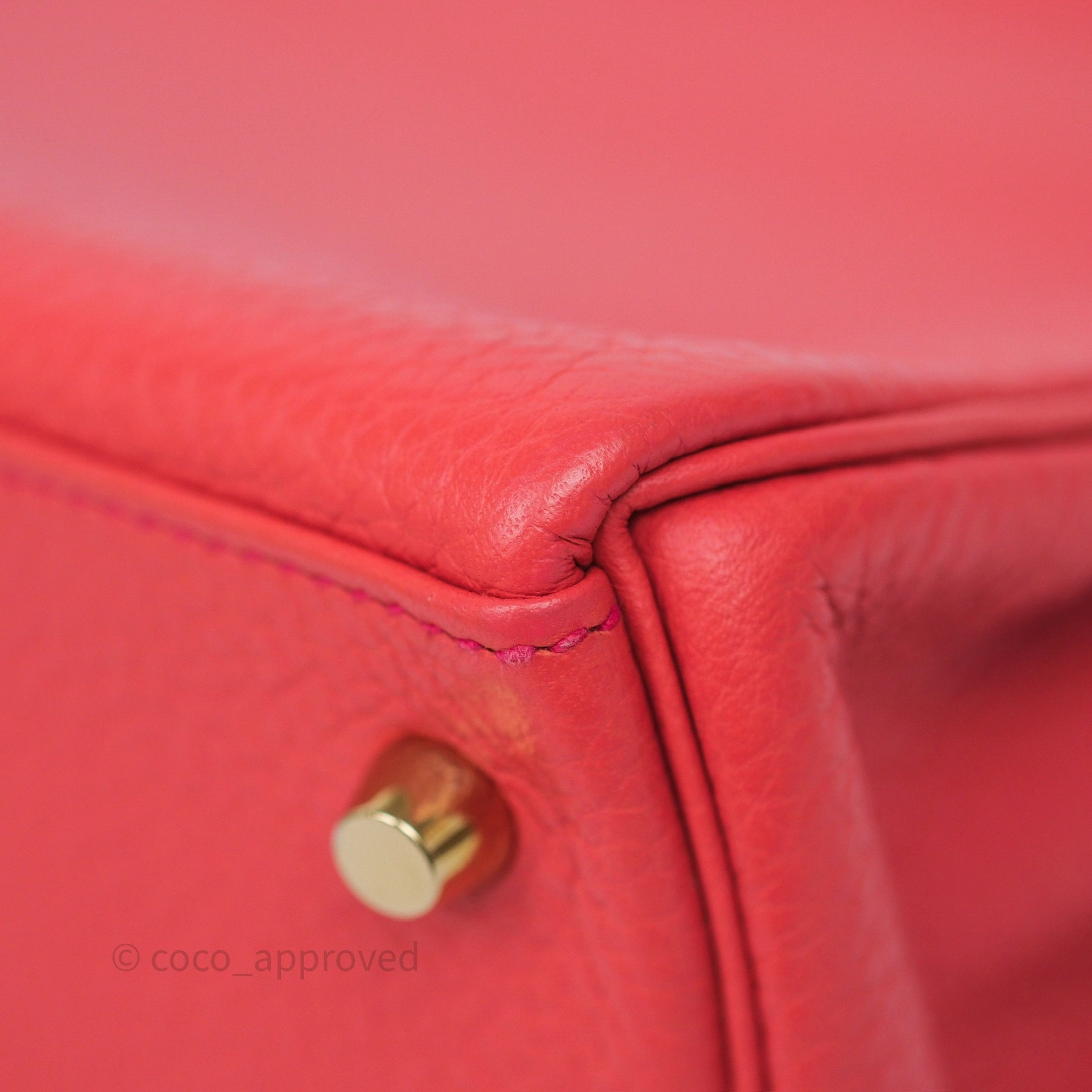 - DM/Email To Purchase - Herms Kelly 28 Rose Jaipur Retourne Togo Gold Hardware