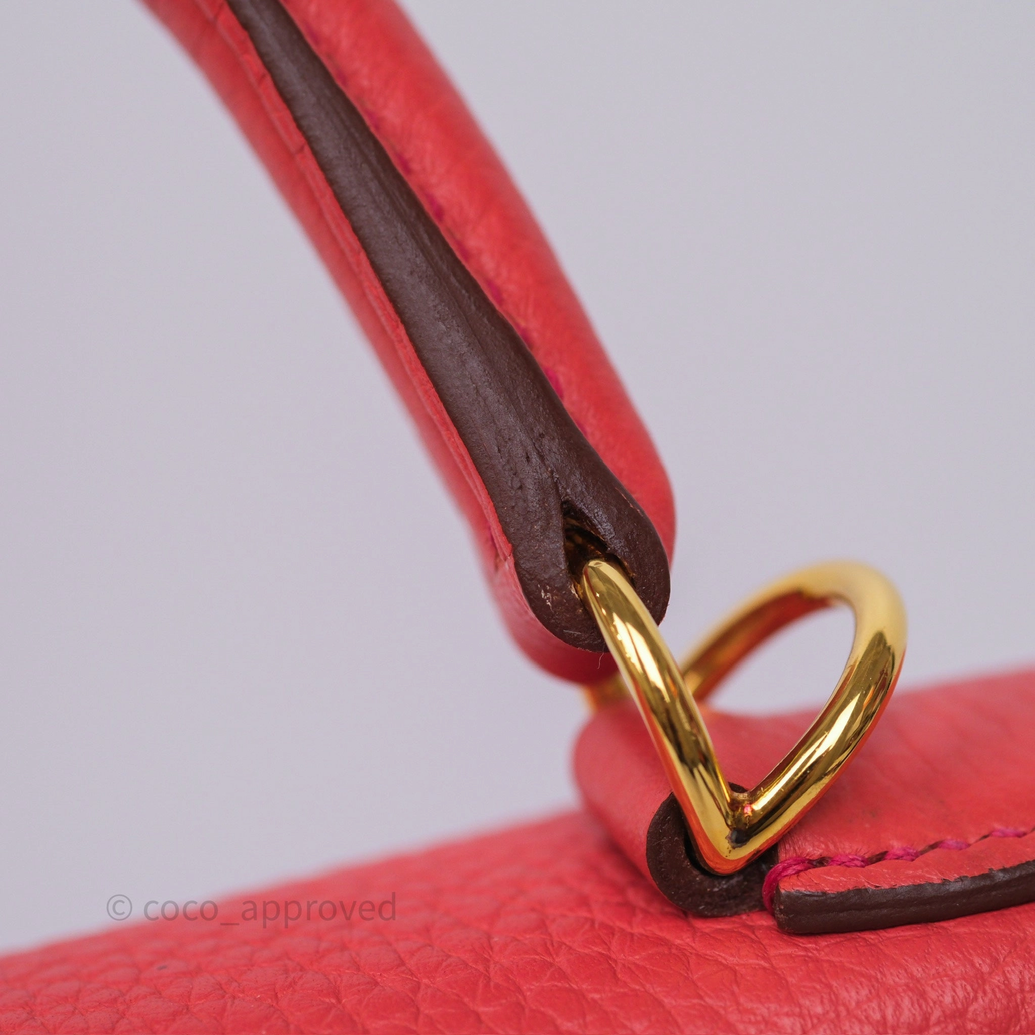 - DM/Email To Purchase - Herms Kelly 28 Rose Jaipur Retourne Togo Gold Hardware