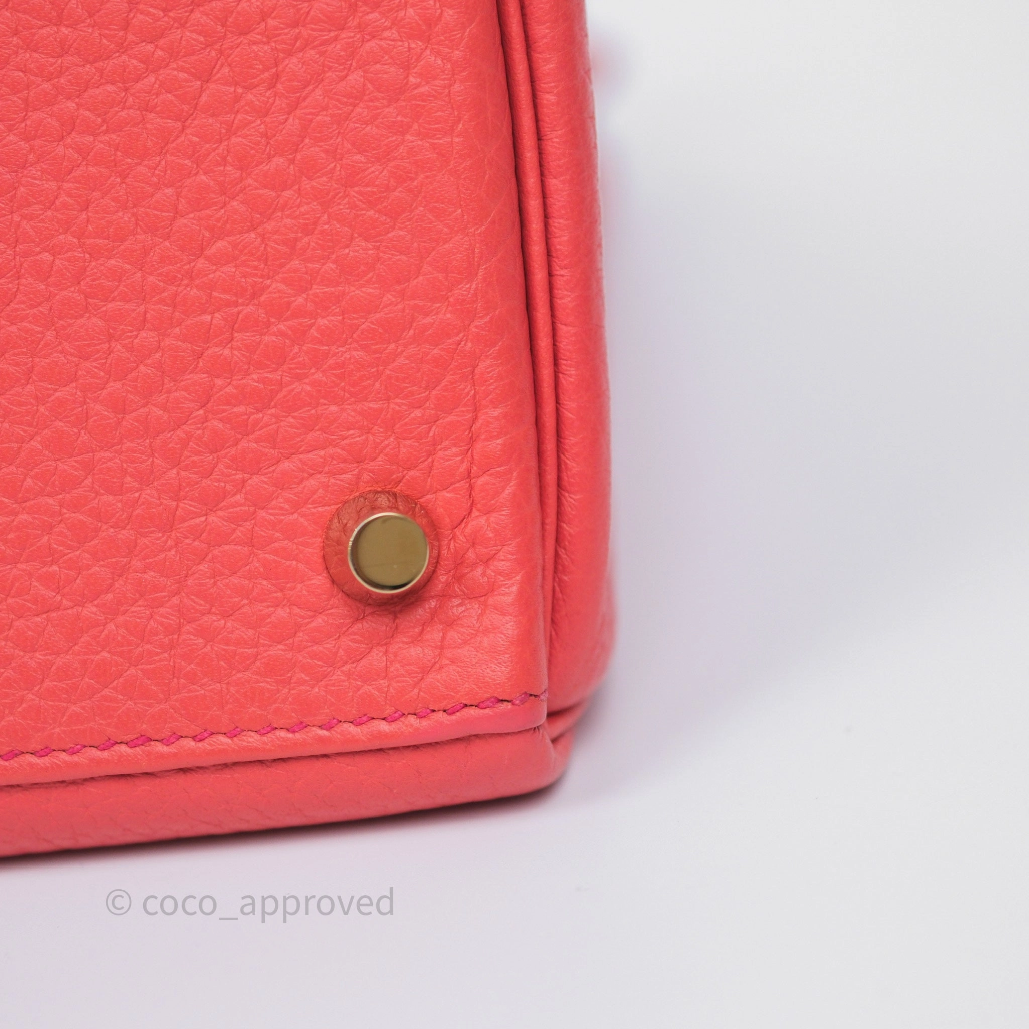 - DM/Email To Purchase - Herms Kelly 28 Rose Jaipur Retourne Togo Gold Hardware