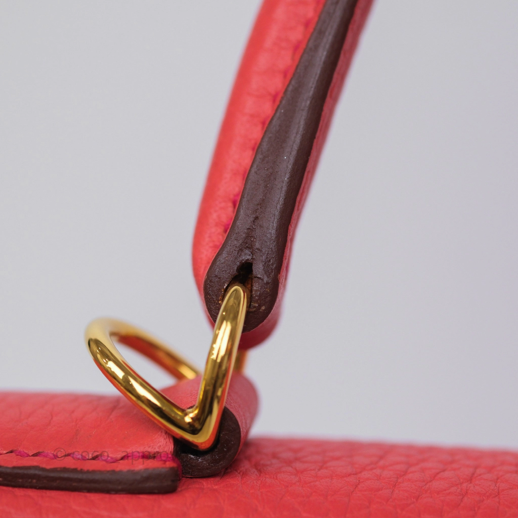 - DM/Email To Purchase - Herms Kelly 28 Rose Jaipur Retourne Togo Gold Hardware