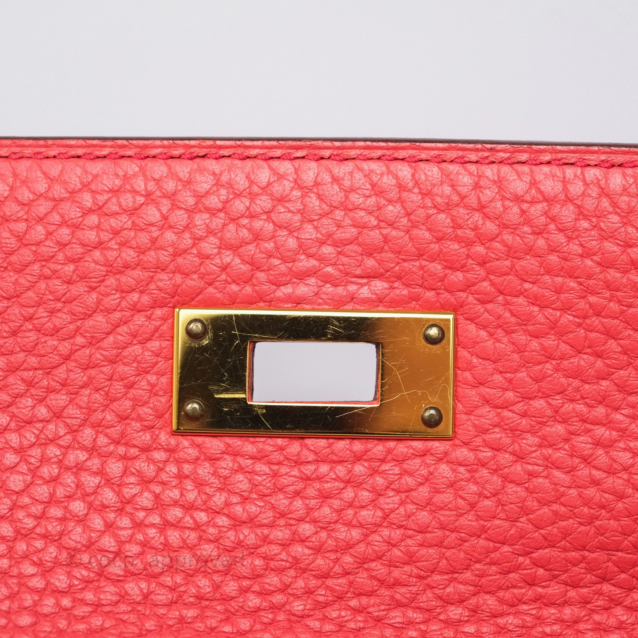 - DM/Email To Purchase - Herms Kelly 28 Rose Jaipur Retourne Togo Gold Hardware