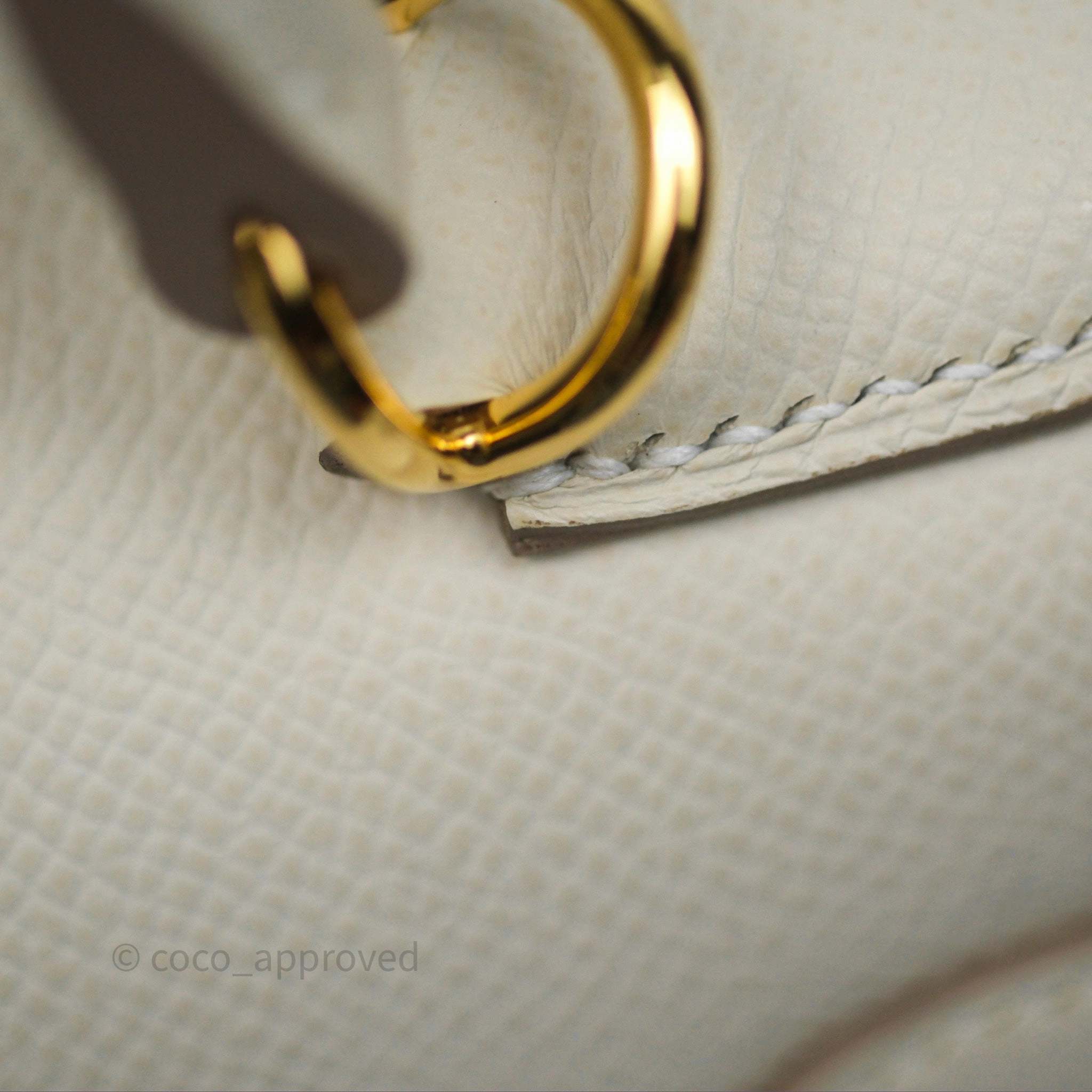 - DM/Email To Purchase - Herms Kelly 28 Sellier Craie 10 Epsom Gold Hardware