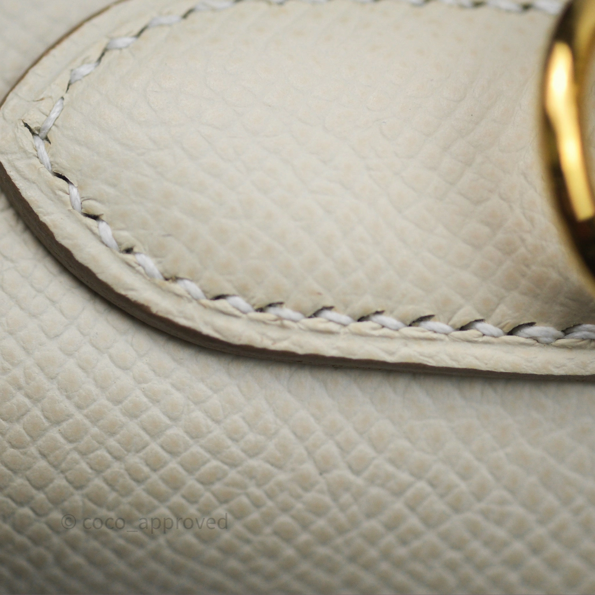 - DM/Email To Purchase - Herms Kelly 28 Sellier Craie 10 Epsom Gold Hardware