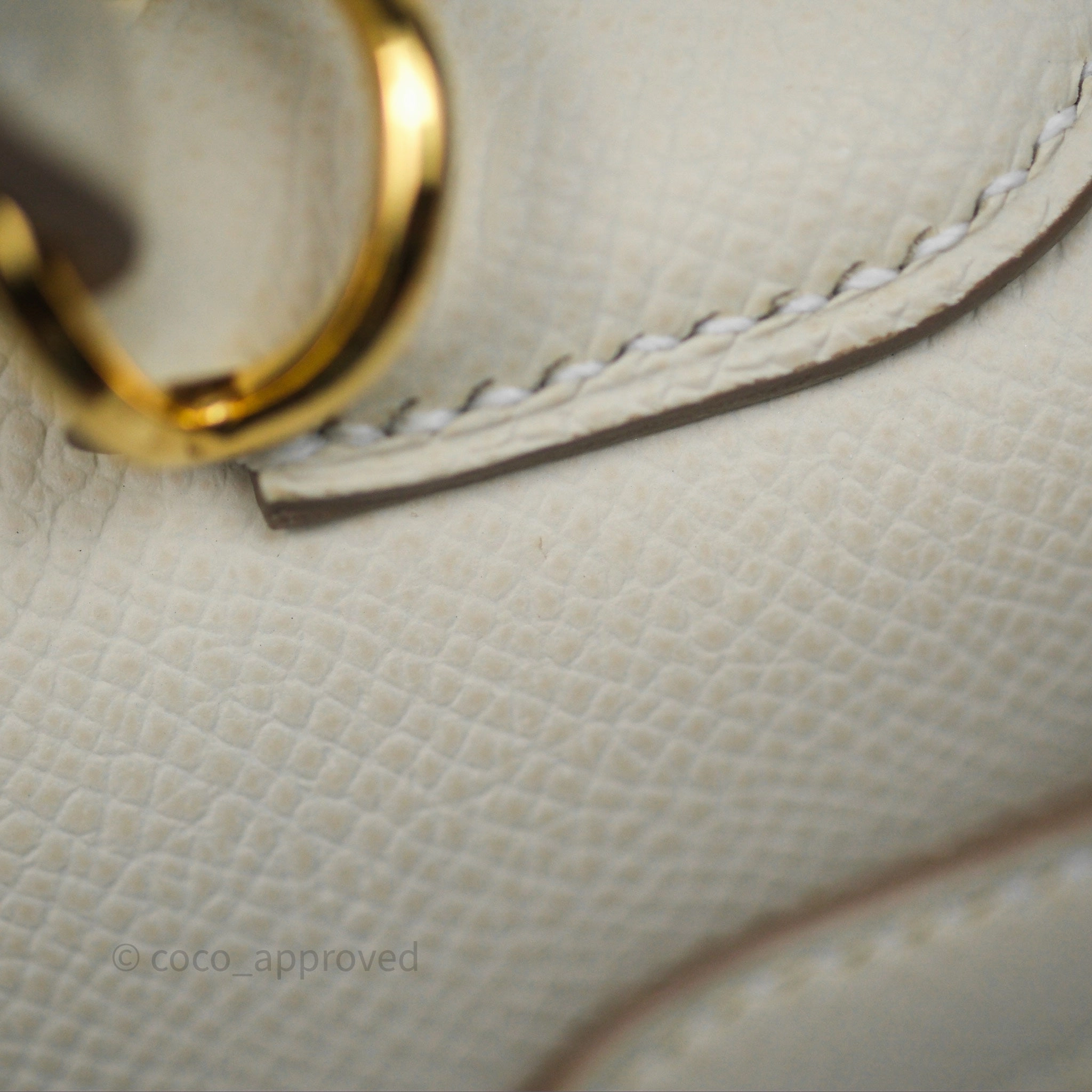 - DM/Email To Purchase - Herms Kelly 28 Sellier Craie 10 Epsom Gold Hardware