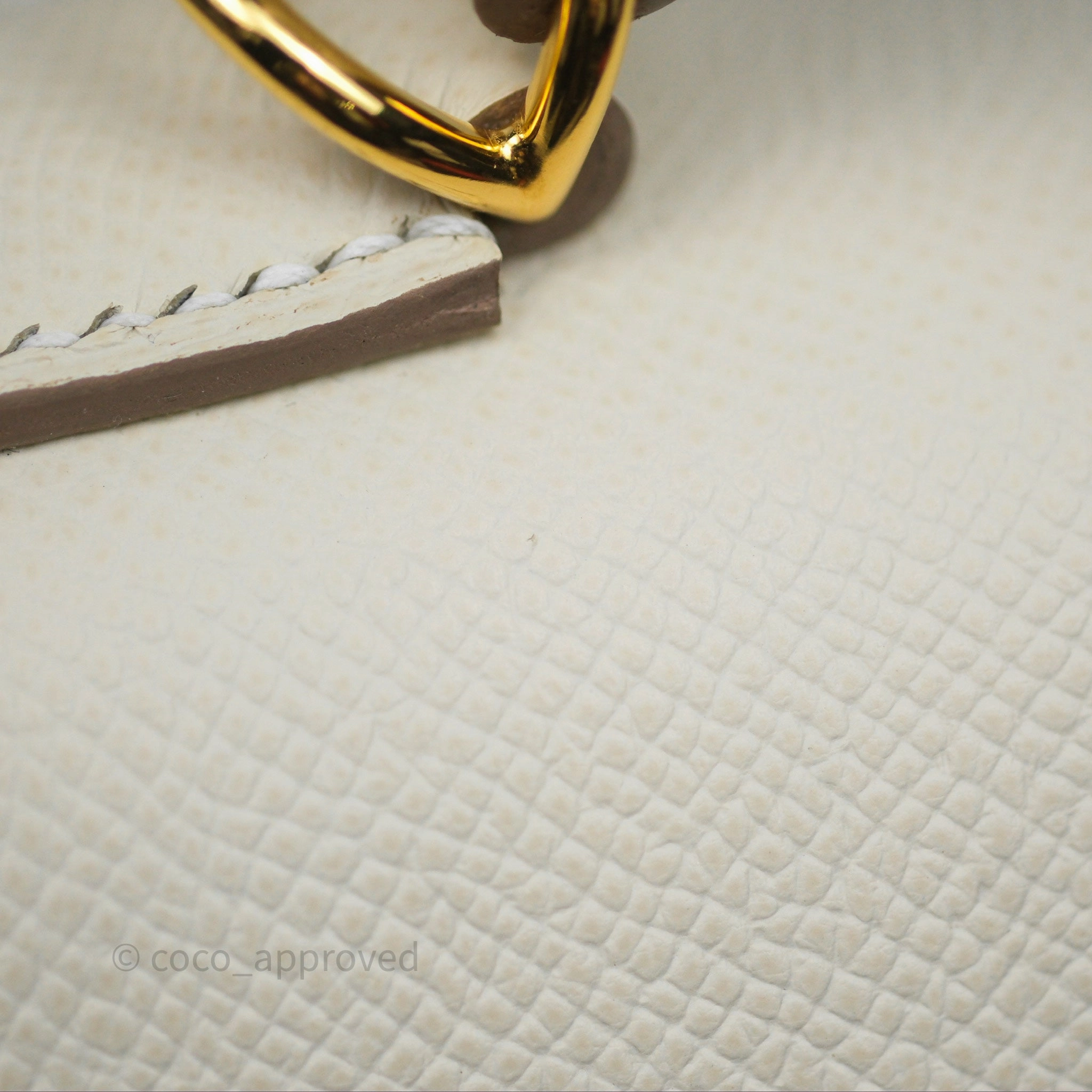 - DM/Email To Purchase - Herms Kelly 28 Sellier Craie 10 Epsom Gold Hardware
