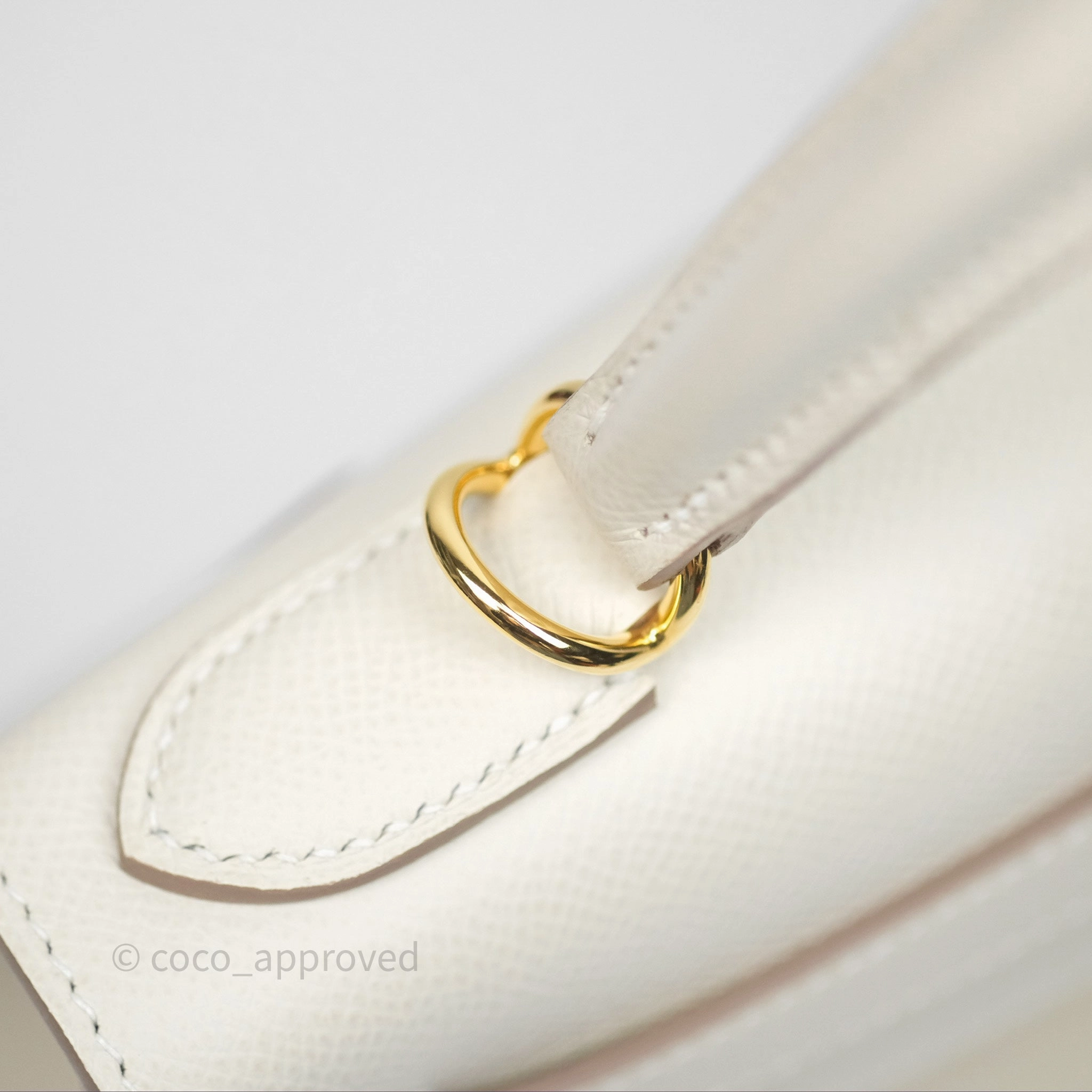 - DM/Email To Purchase - Herms Kelly 28 Sellier Craie 10 Epsom Gold Hardware