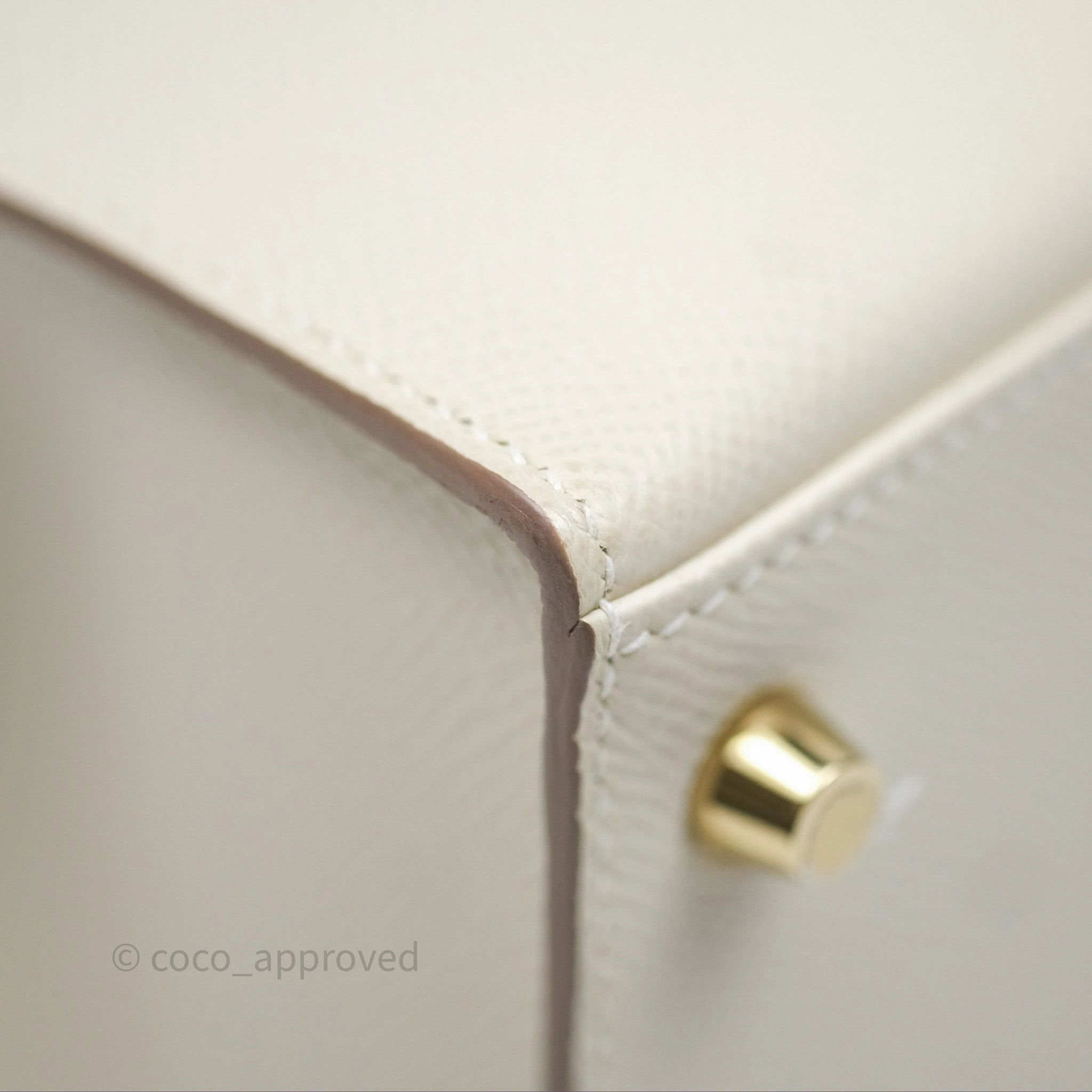 - DM/Email To Purchase - Herms Kelly 28 Sellier Craie 10 Epsom Gold Hardware