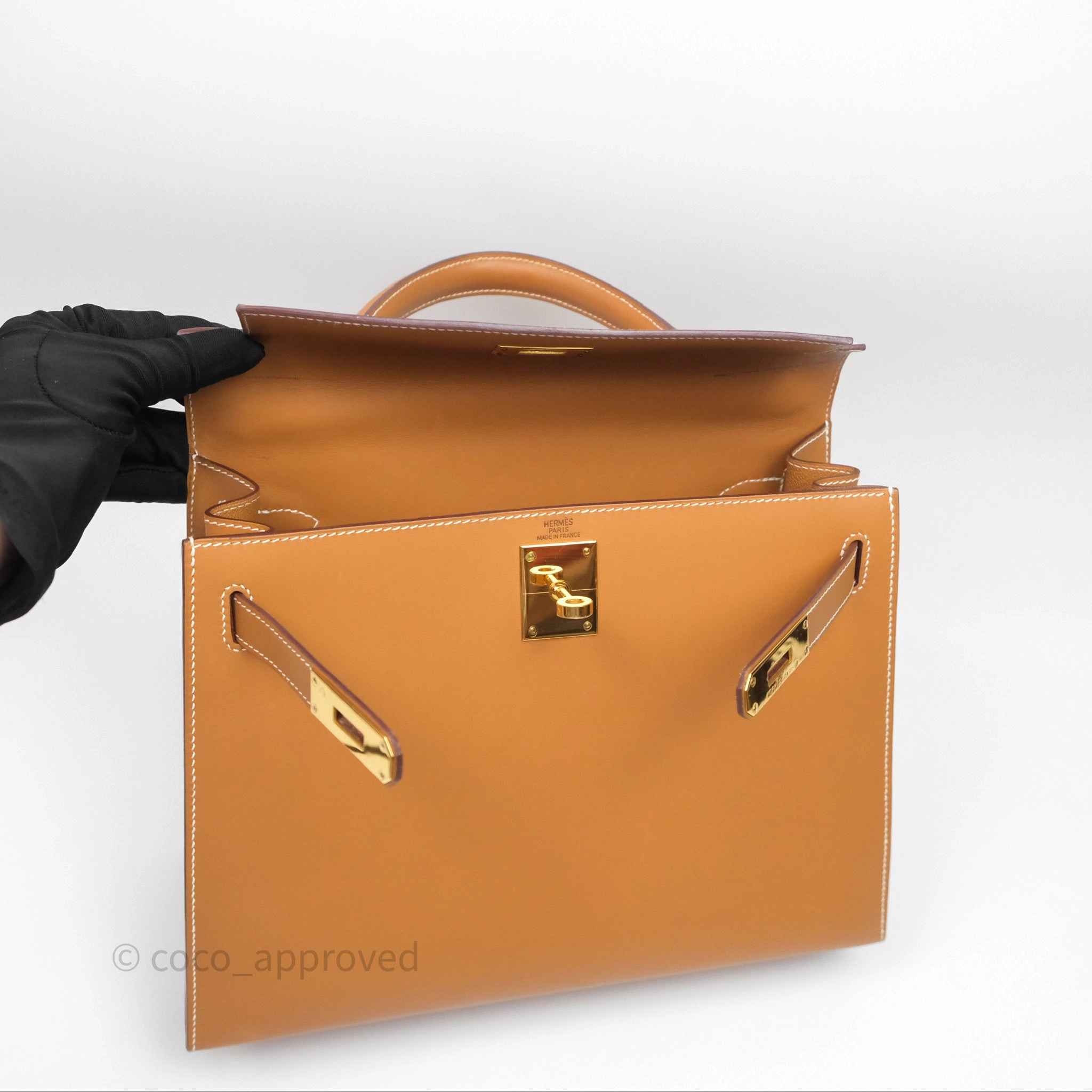 - DM/Email To Purchase - Herms Kelly II 28 Sellier Gold 37 Chamonix Leather Gold Hardware