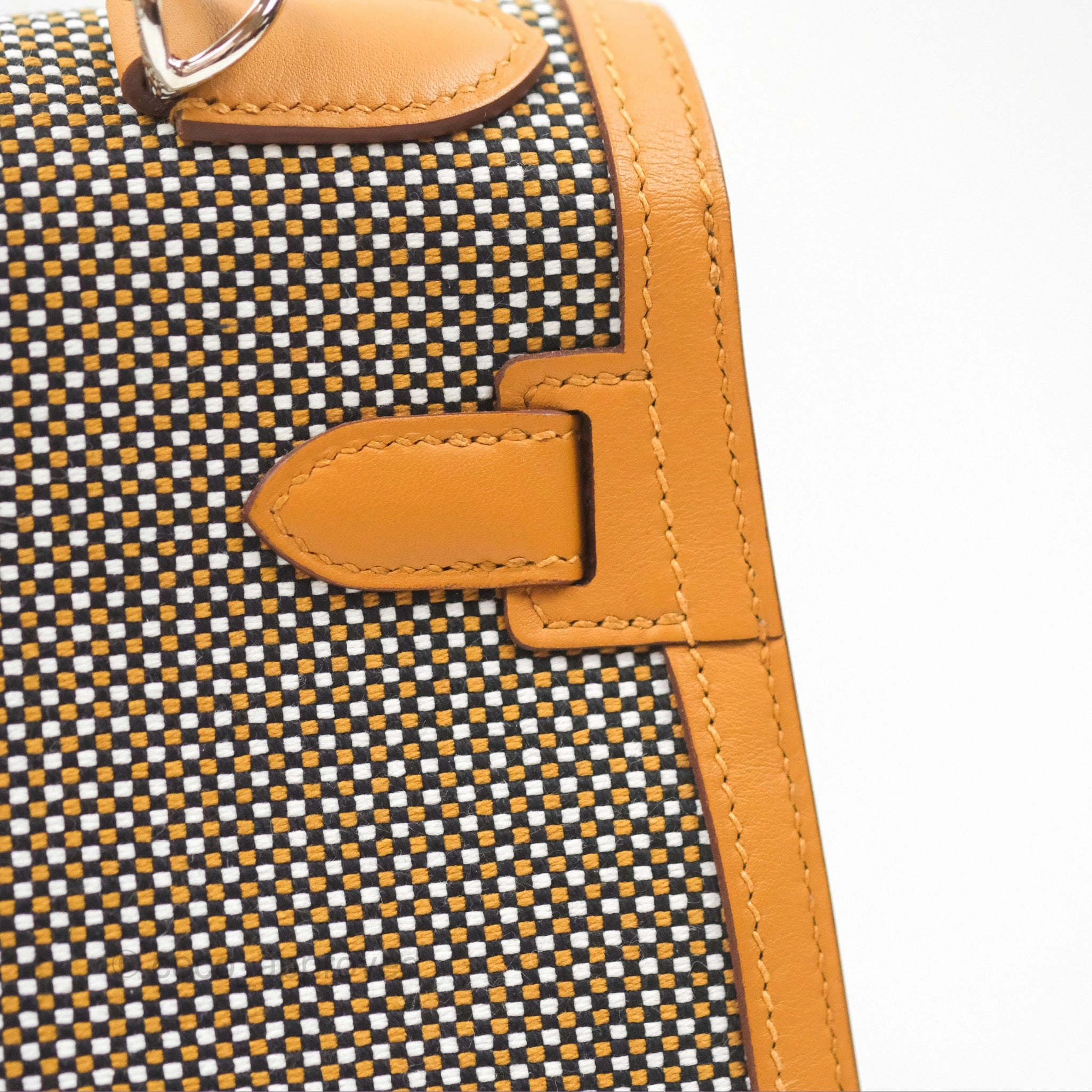 - DM/Email To Purchase - Herms Kelly Sellier 28 Quadrille Black/White/Desert Sesame Swift