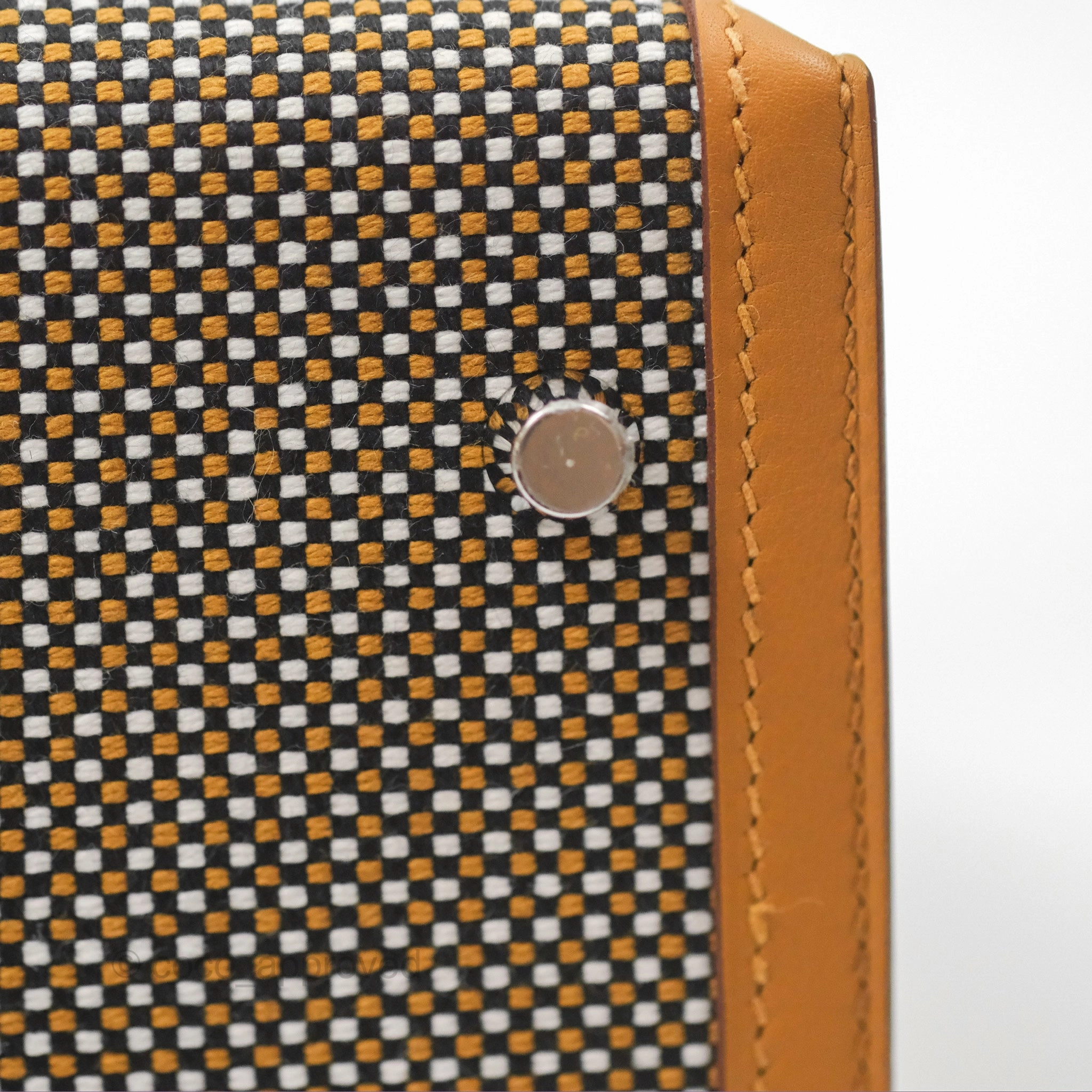 - DM/Email To Purchase - Herms Kelly Sellier 28 Quadrille Black/White/Desert Sesame Swift