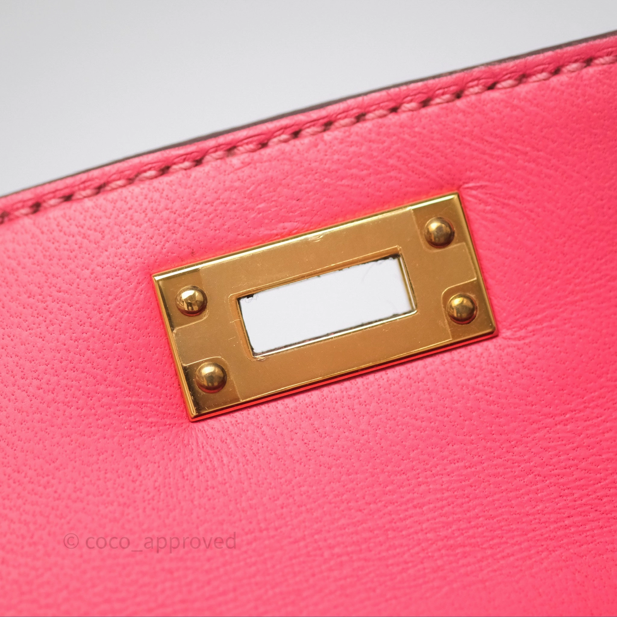 - DM/Email To Purchase - Herms Mini Kelly II Rose Lipstick U5 Chevre Mysore Gold Hardware