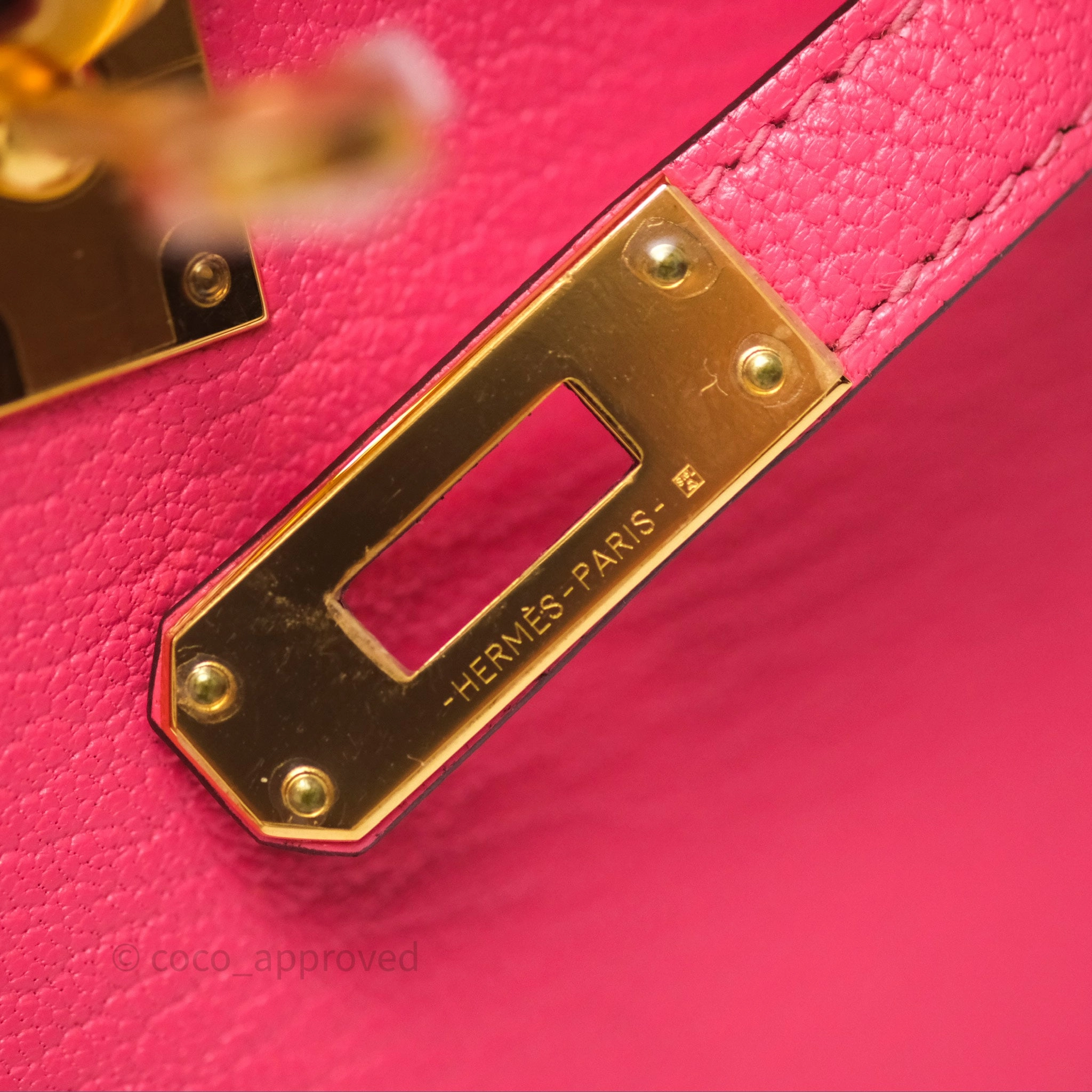 - DM/Email To Purchase - Herms Mini Kelly II Rose Lipstick U5 Chevre Mysore Gold Hardware