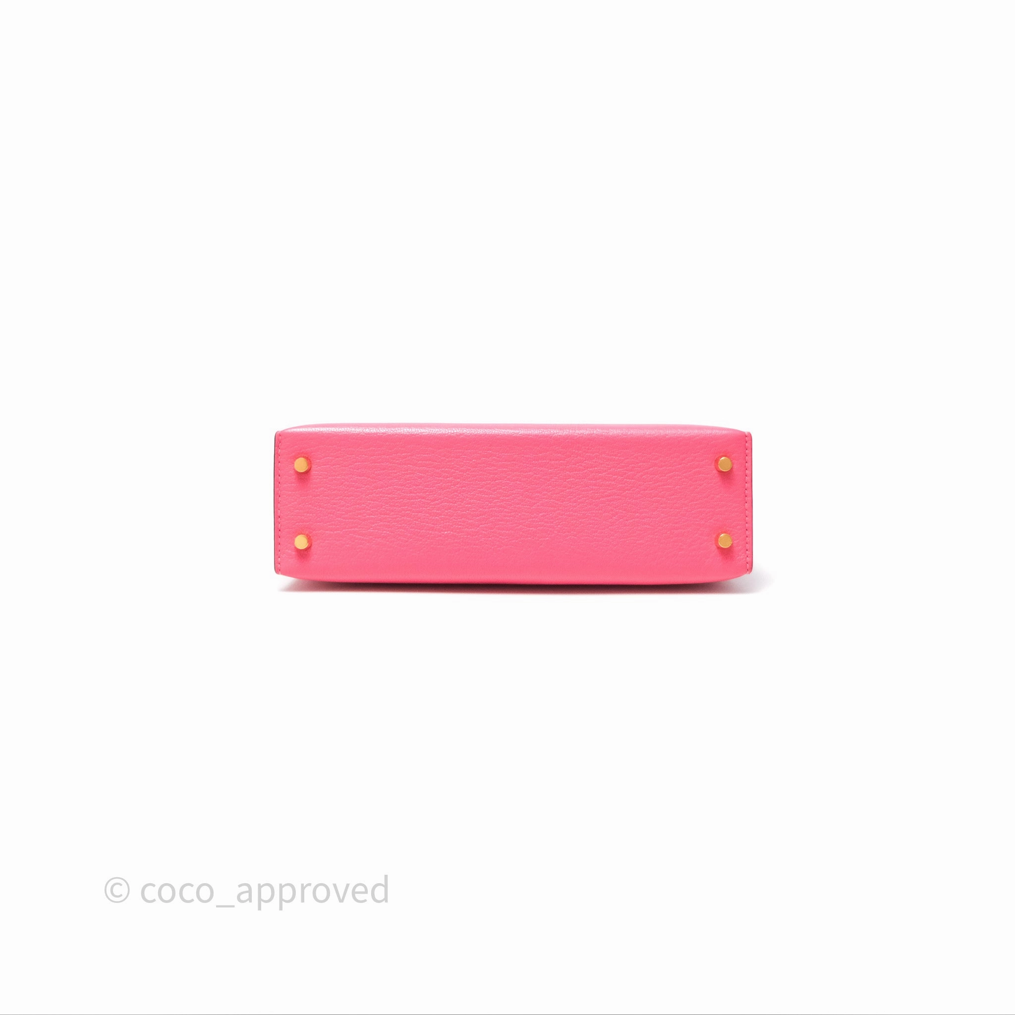 - DM/Email To Purchase - Herms Mini Kelly II Rose Lipstick U5 Chevre Mysore Gold Hardware