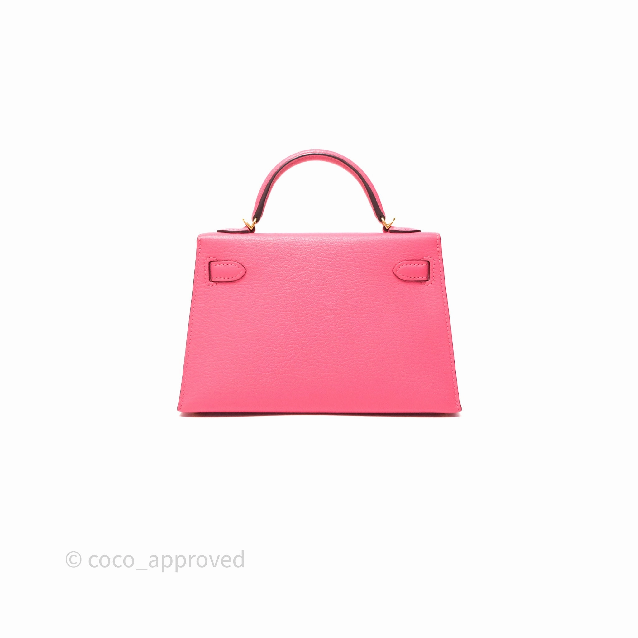 - DM/Email To Purchase - Herms Mini Kelly II Rose Lipstick U5 Chevre Mysore Gold Hardware