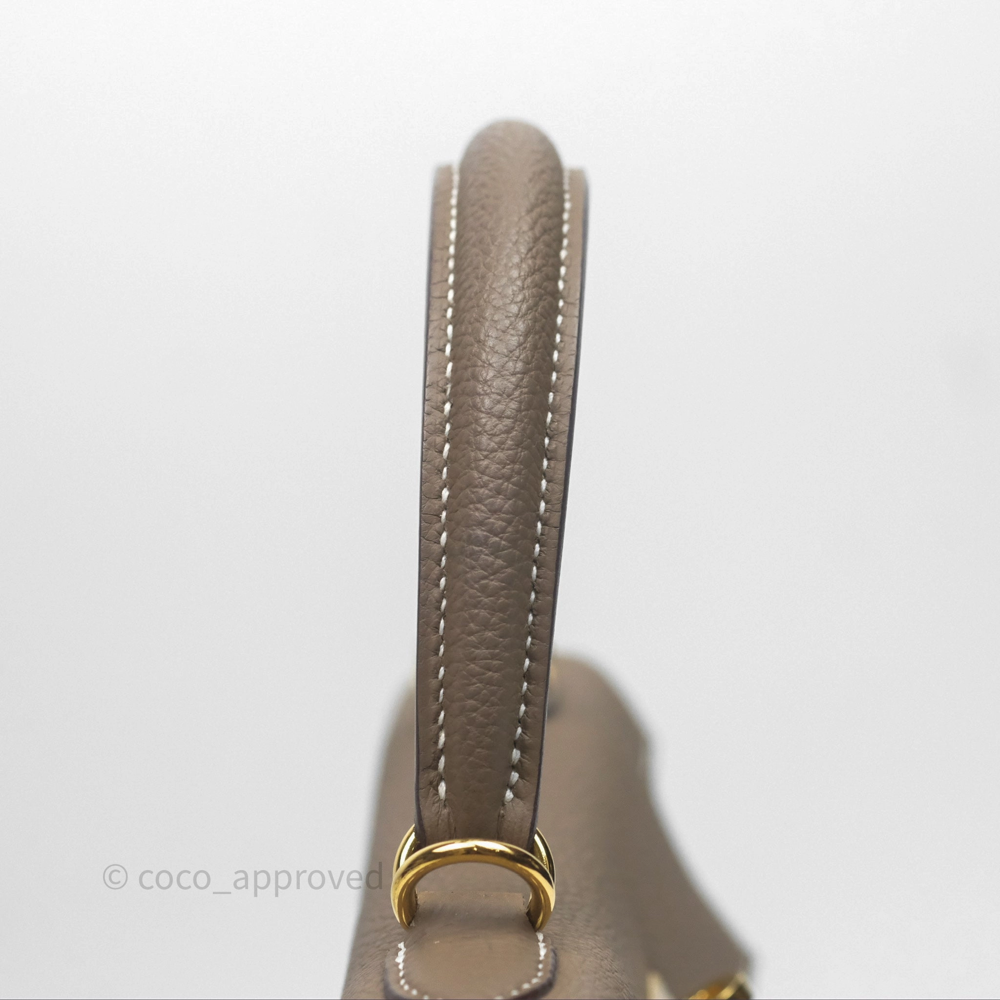 - DM/Email To Purchase - Herms Retourne Kelly 25 Etoupe 18 Togo Gold Hardware