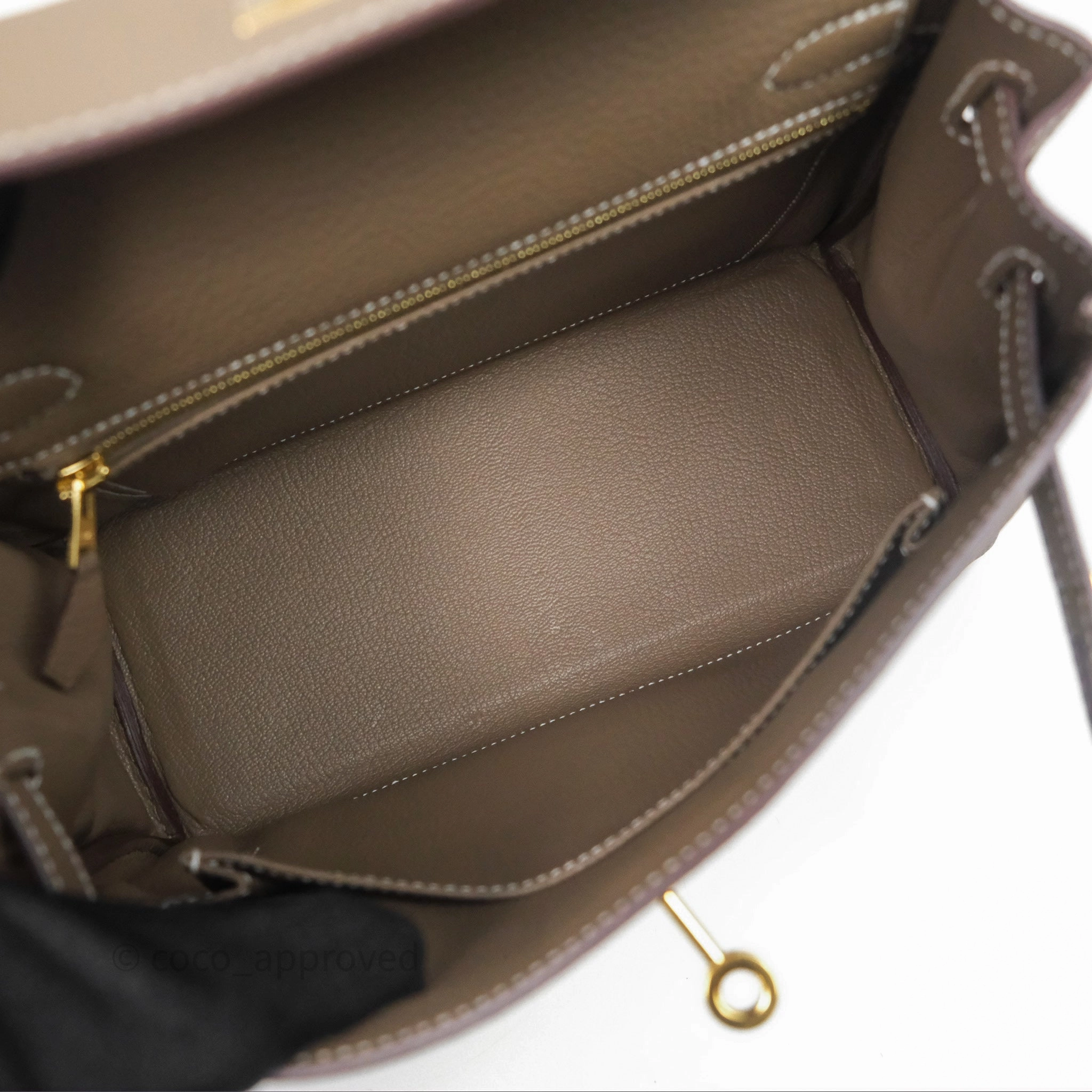 - DM/Email To Purchase - Herms Retourne Kelly 25 Etoupe 18 Togo Gold Hardware